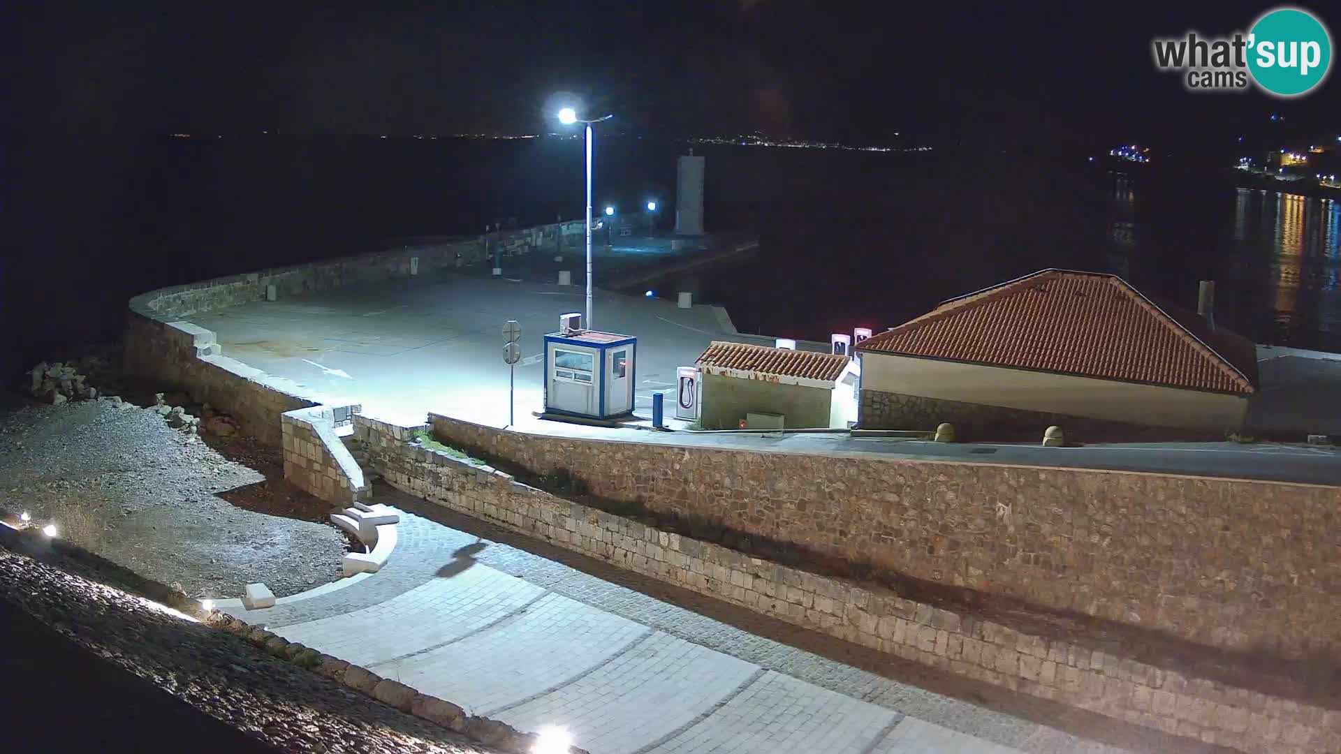 Senj Hafen Webcam – Wellenbrecher & Leuchtturm Liveblick
