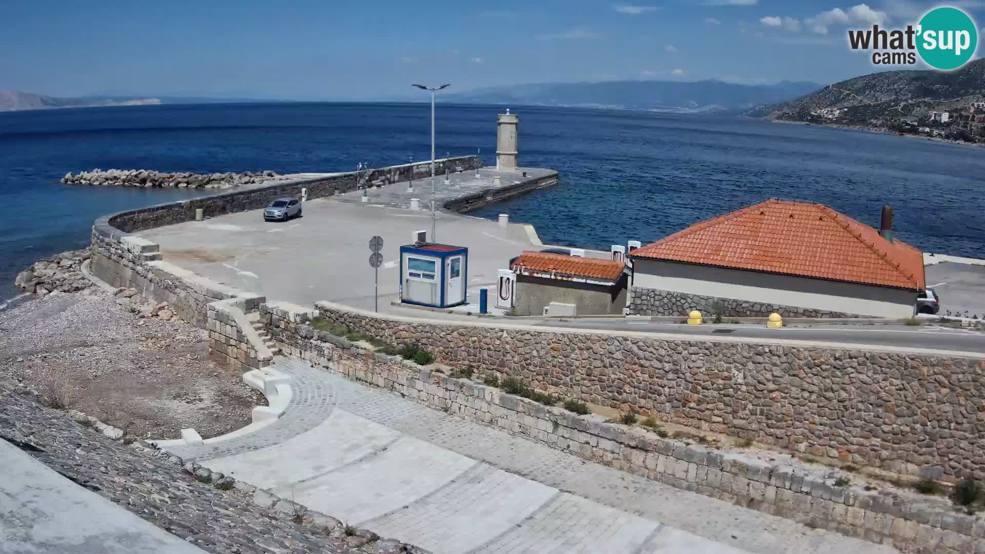 Webcam puerto de Senj – Rompeolas y faro en directo