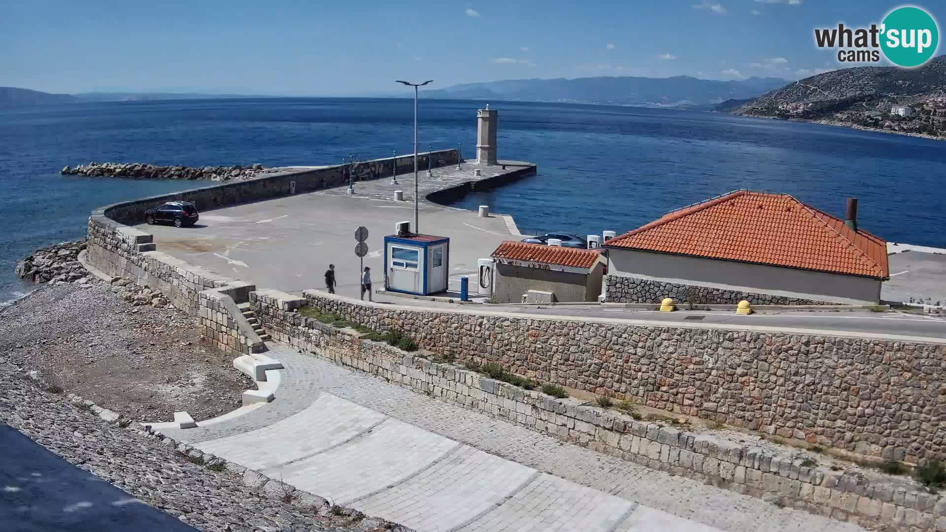 Senj Hafen Webcam – Wellenbrecher & Leuchtturm Liveblick