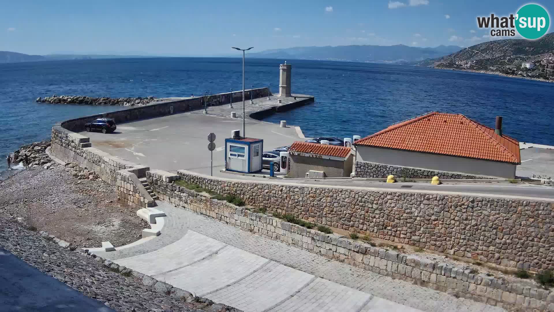 Senj Hafen Webcam – Wellenbrecher & Leuchtturm Liveblick
