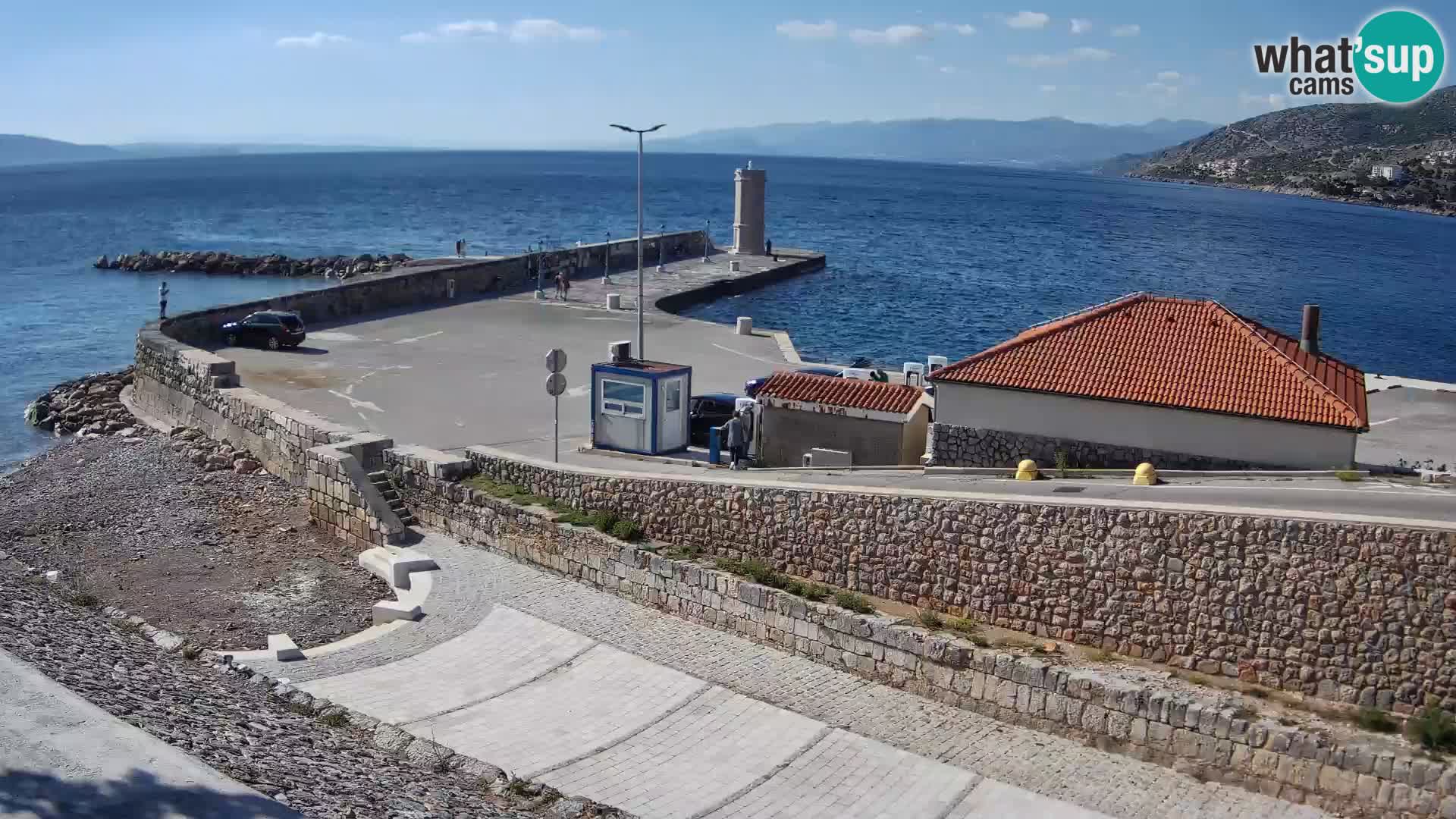 Webcam port de Senj – Vue sur la jetée et le phare