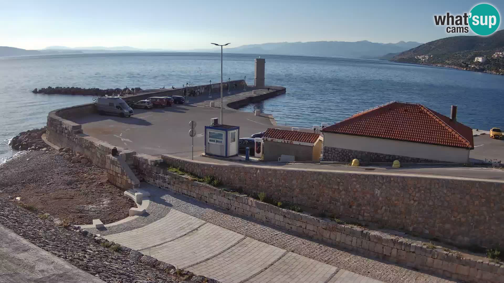 Webcam puerto de Senj – Rompeolas y faro en directo