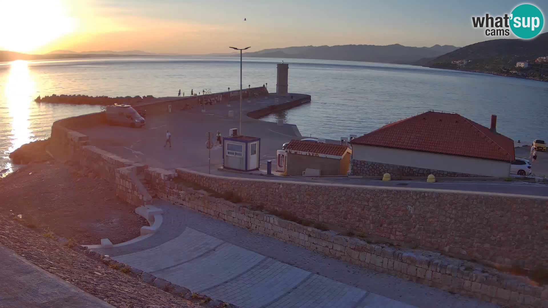 Webcam puerto de Senj – Rompeolas y faro en directo
