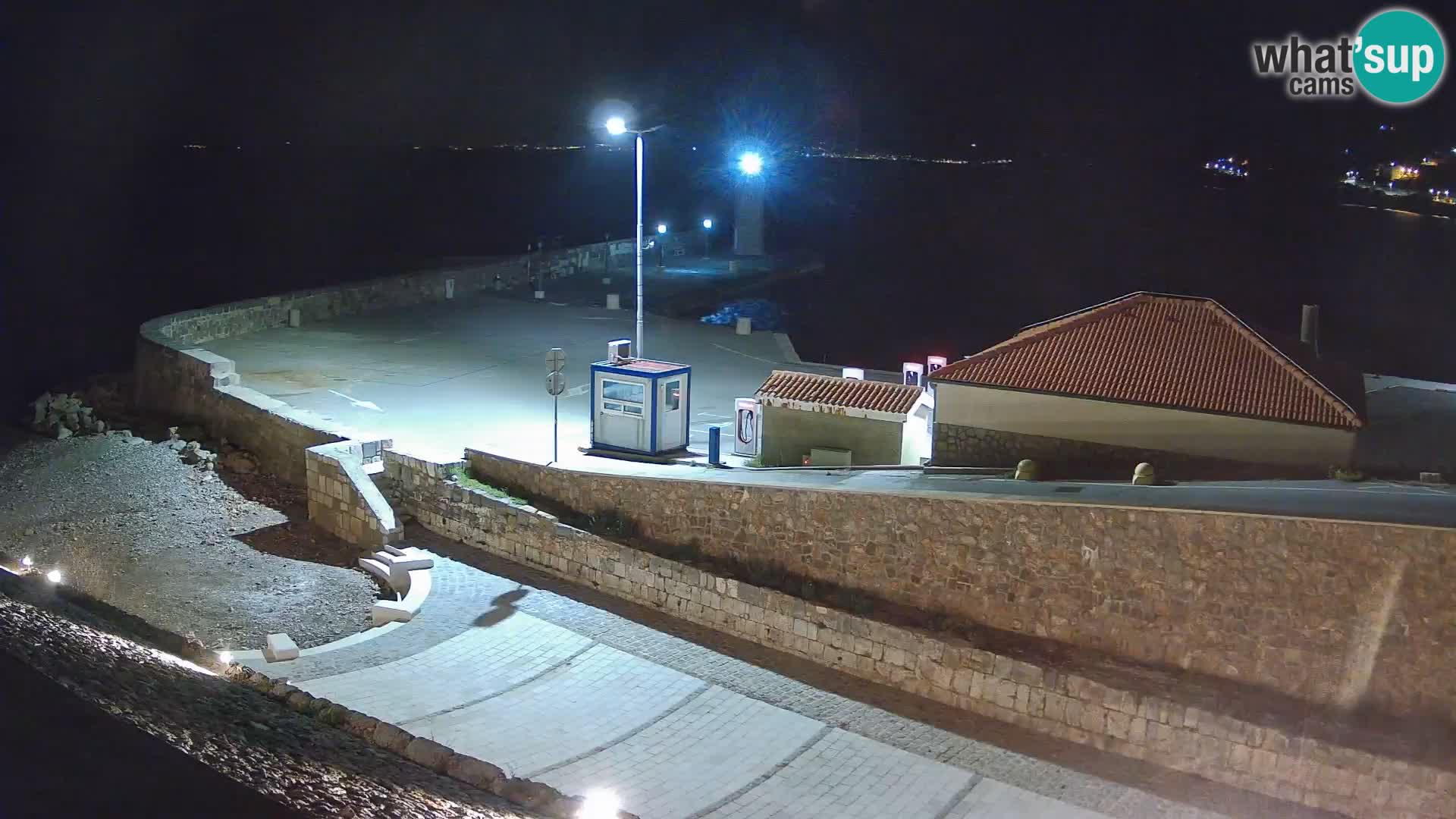 Senj Hafen Webcam – Wellenbrecher & Leuchtturm Liveblick