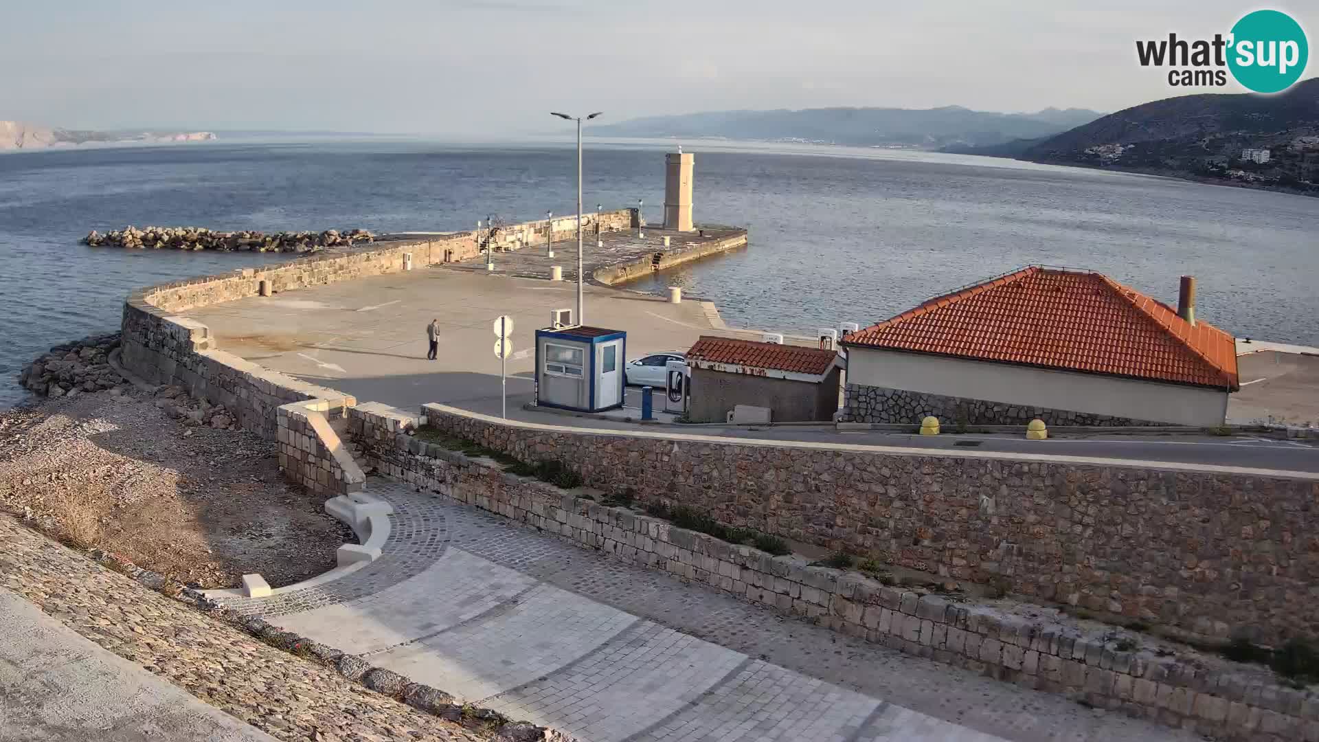 Senj Hafen Webcam – Wellenbrecher & Leuchtturm Liveblick
