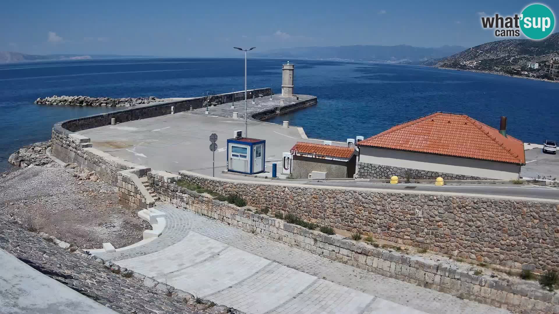 Webcam puerto de Senj – Rompeolas y faro en directo