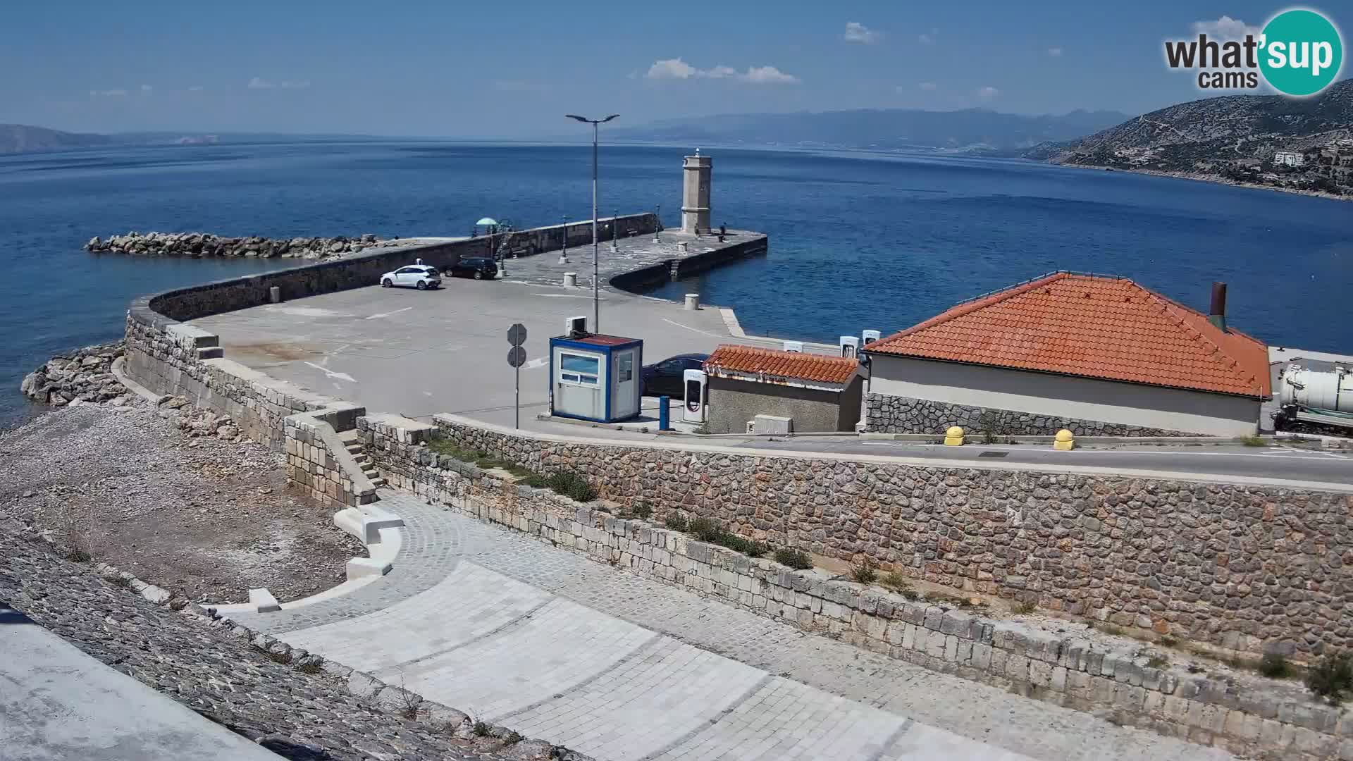 Webcam puerto de Senj – Rompeolas y faro en directo