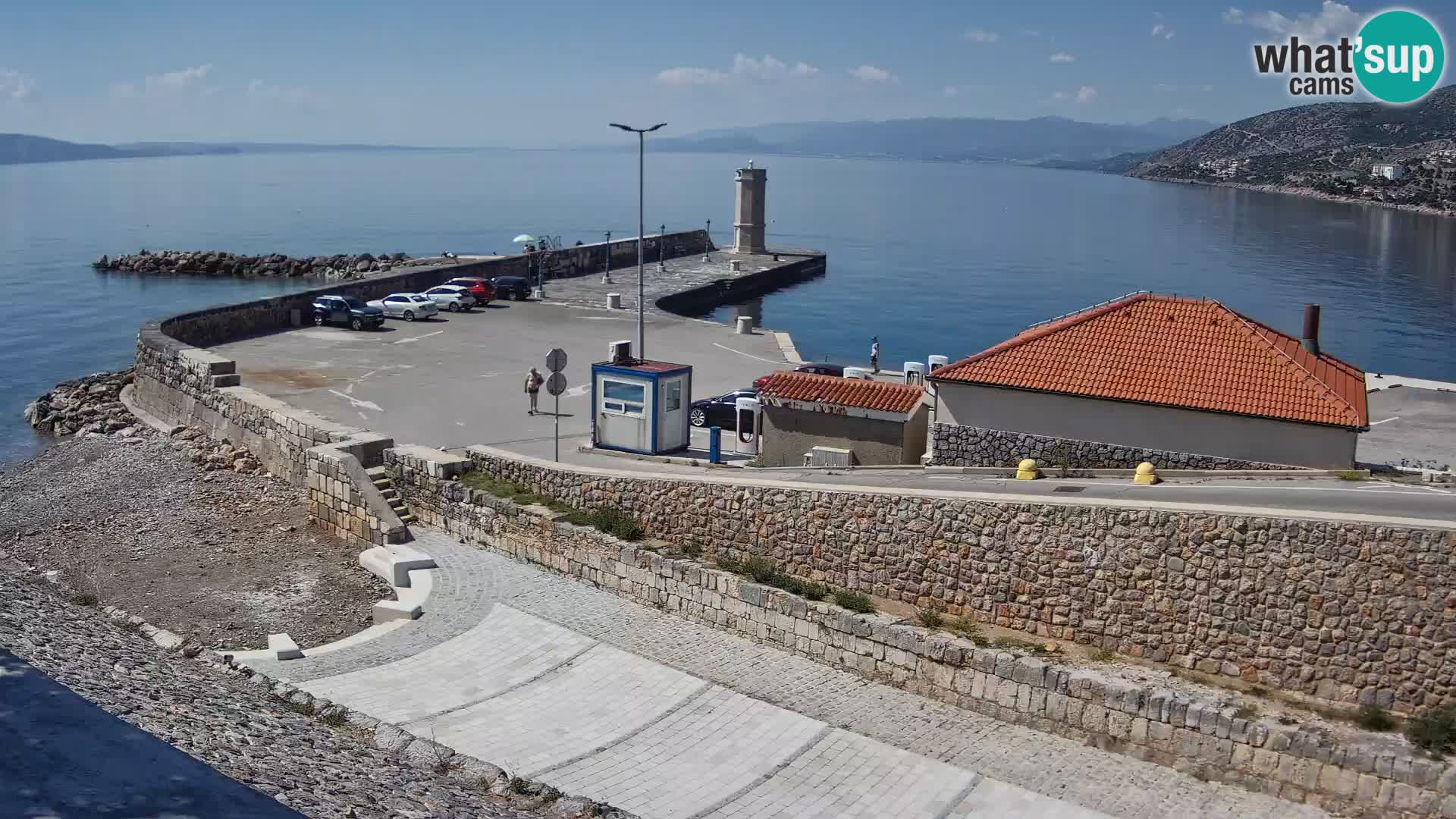Senj Hafen Webcam – Wellenbrecher & Leuchtturm Liveblick