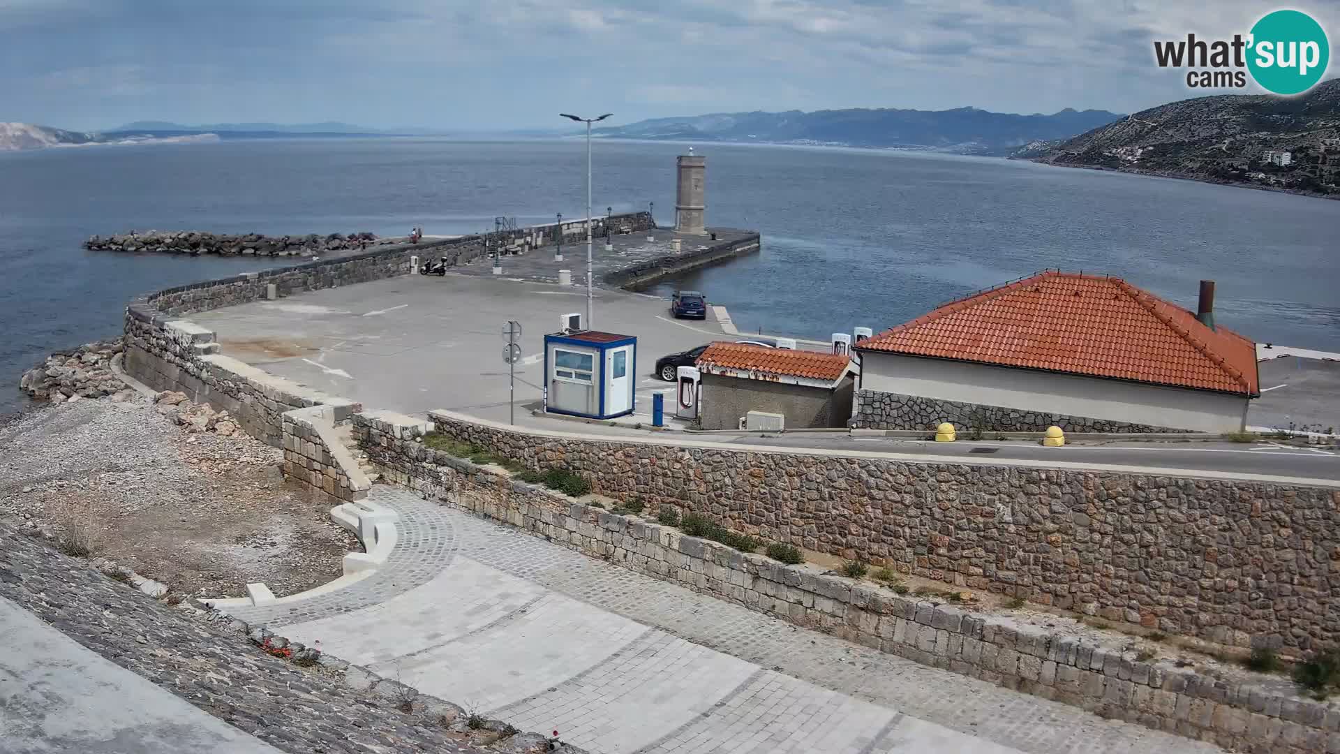 Senj Hafen Webcam – Wellenbrecher & Leuchtturm Liveblick