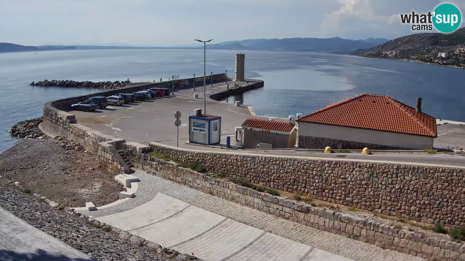 Senj Hafen Webcam – Wellenbrecher & Leuchtturm Liveblick