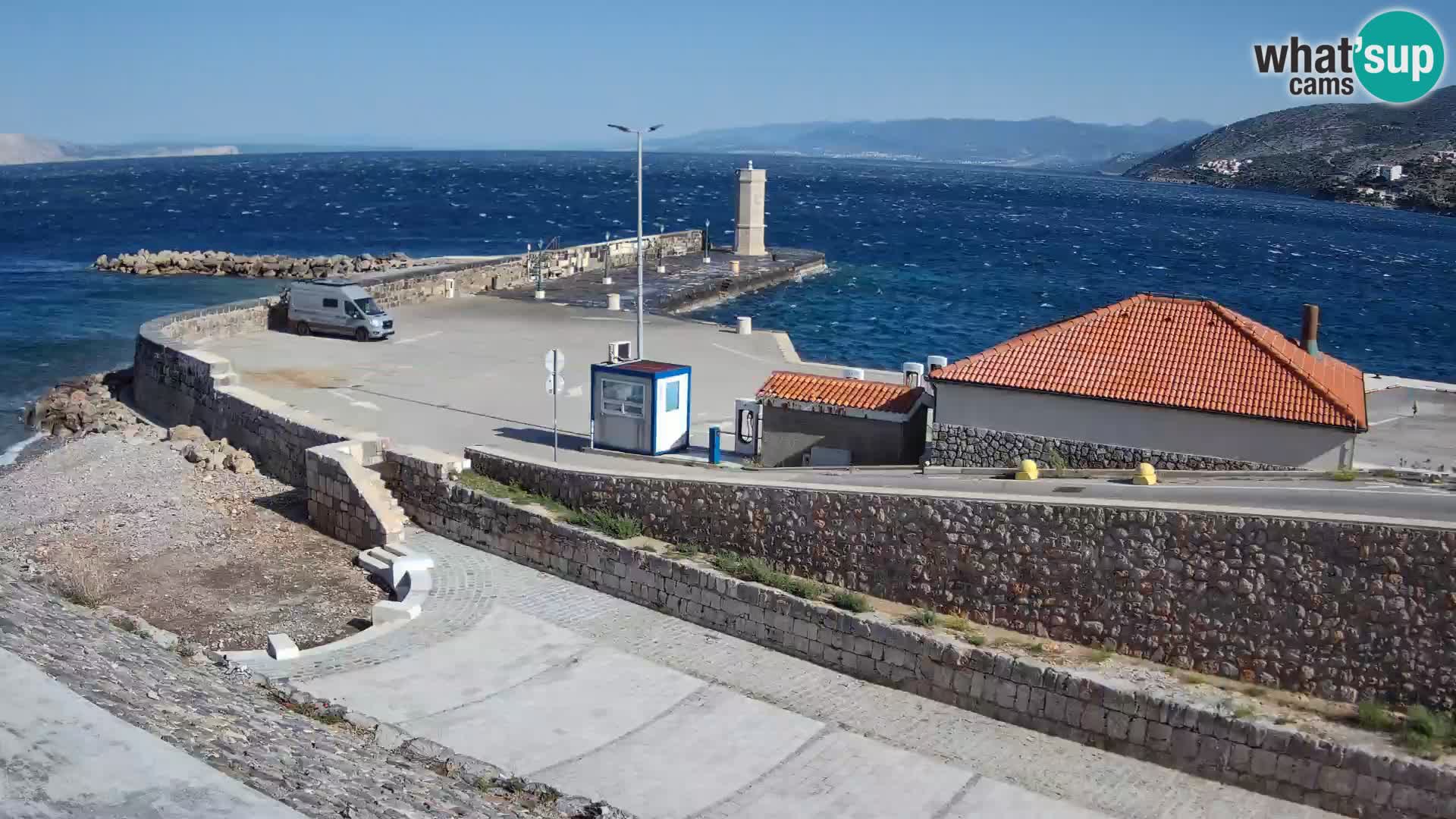 Senj Harbour Webcam – Breakwater & Lighthouse Live View