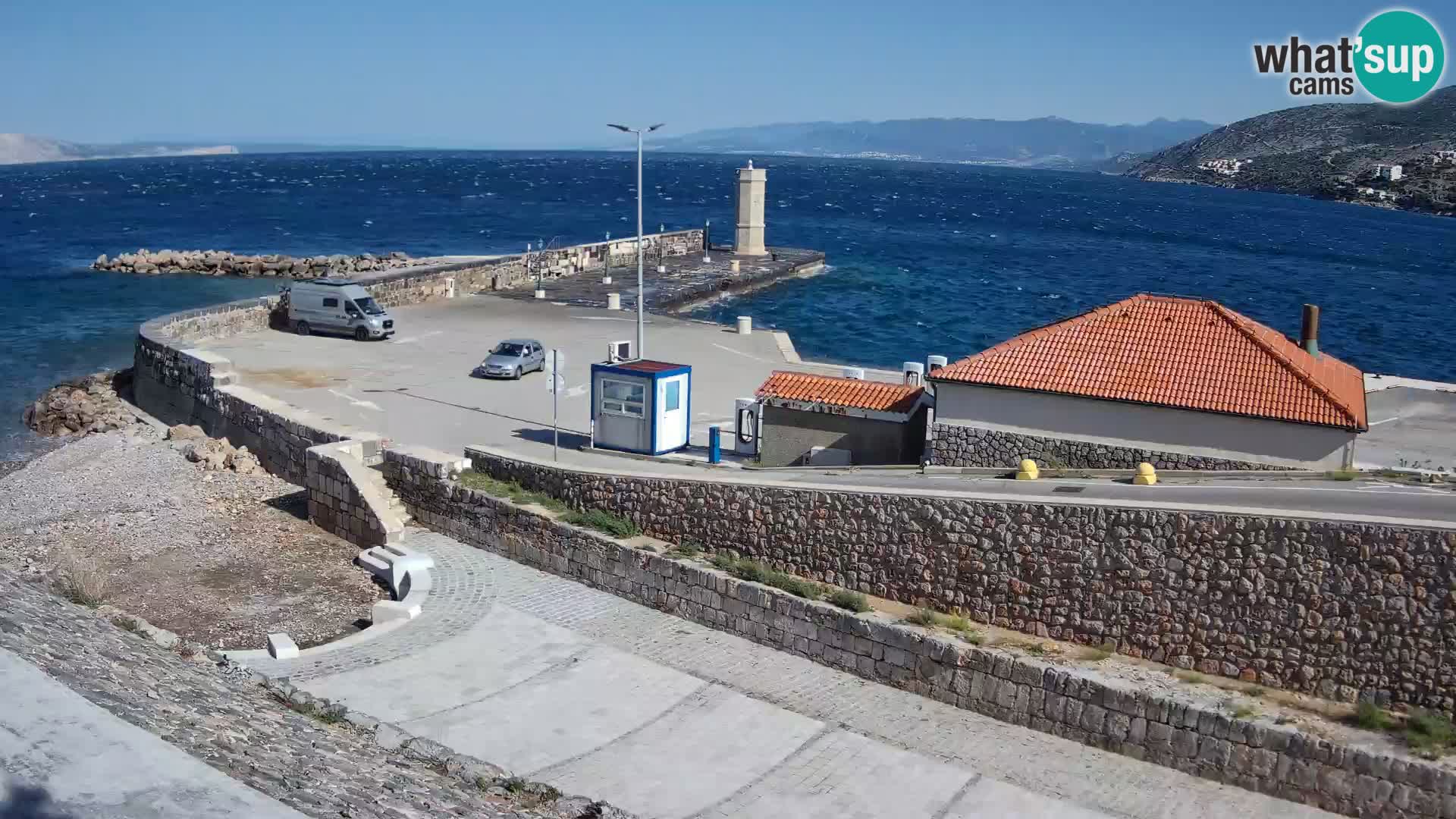 Webcam puerto de Senj – Rompeolas y faro en directo
