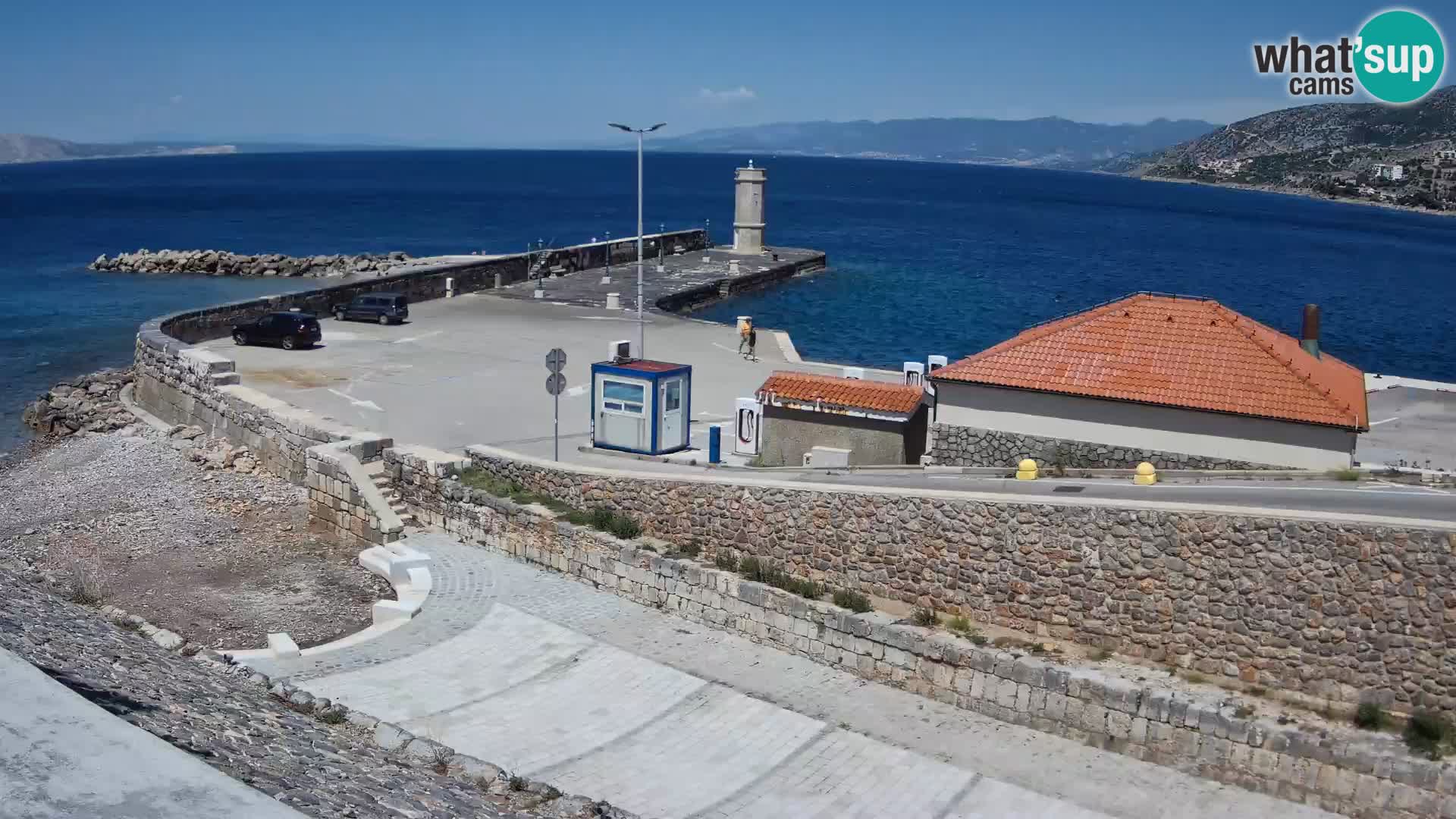 Webcam puerto de Senj – Rompeolas y faro en directo