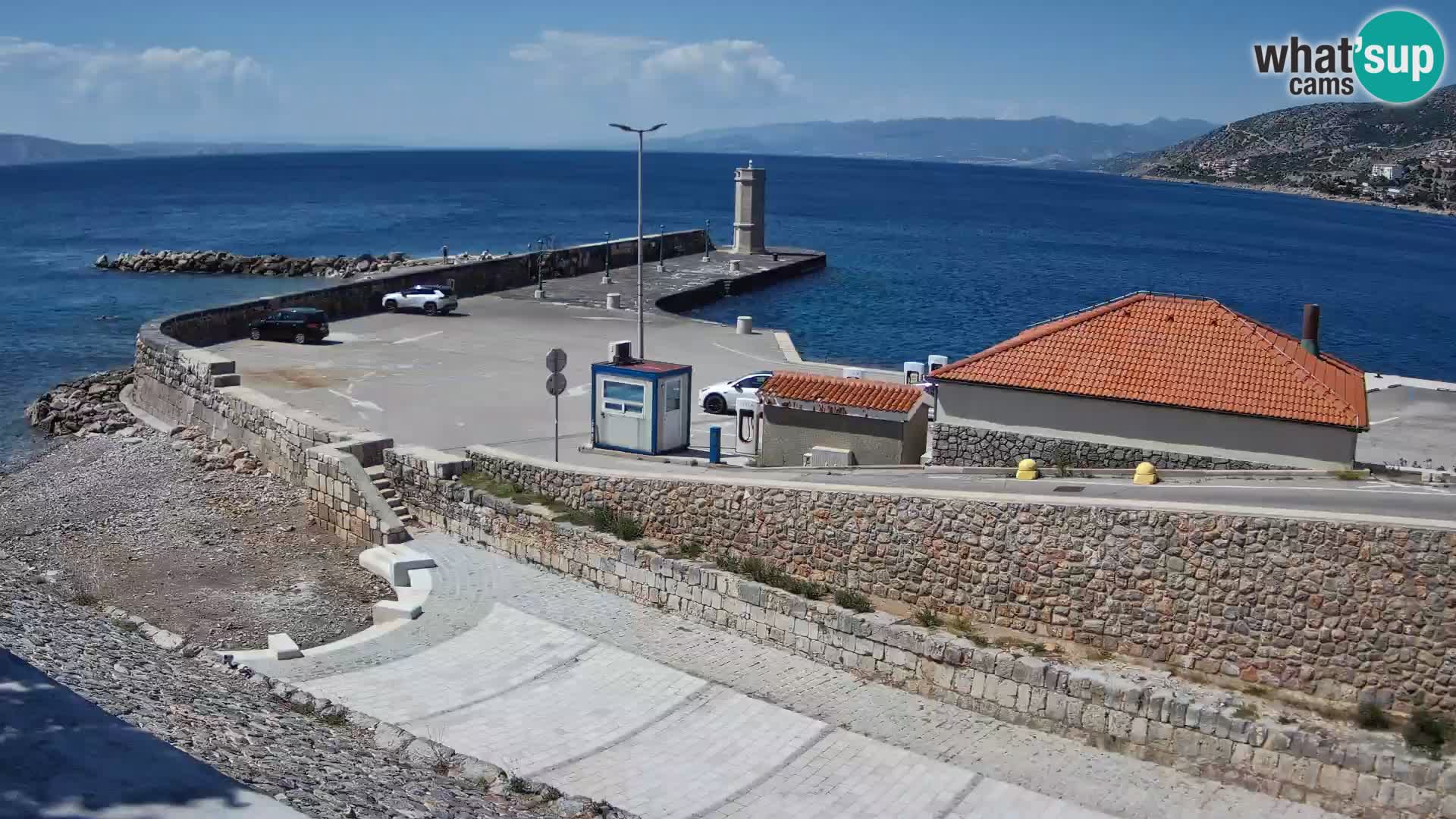 Webcam puerto de Senj – Rompeolas y faro en directo