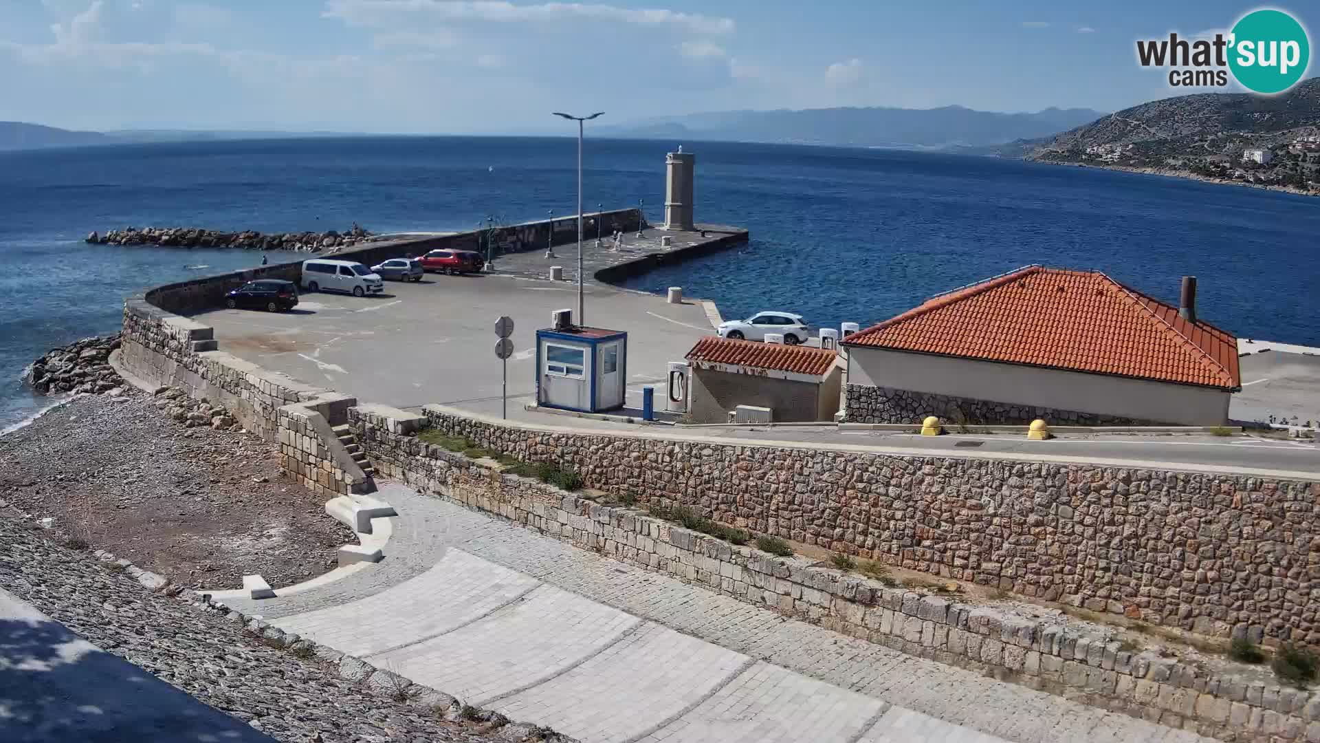 Webcam puerto de Senj – Rompeolas y faro en directo