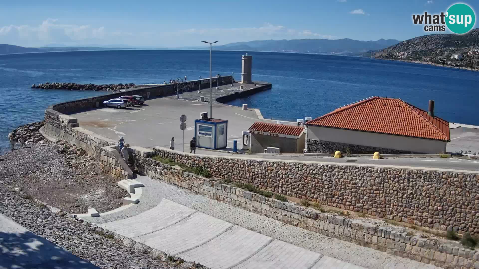 Webcam puerto de Senj – Rompeolas y faro en directo