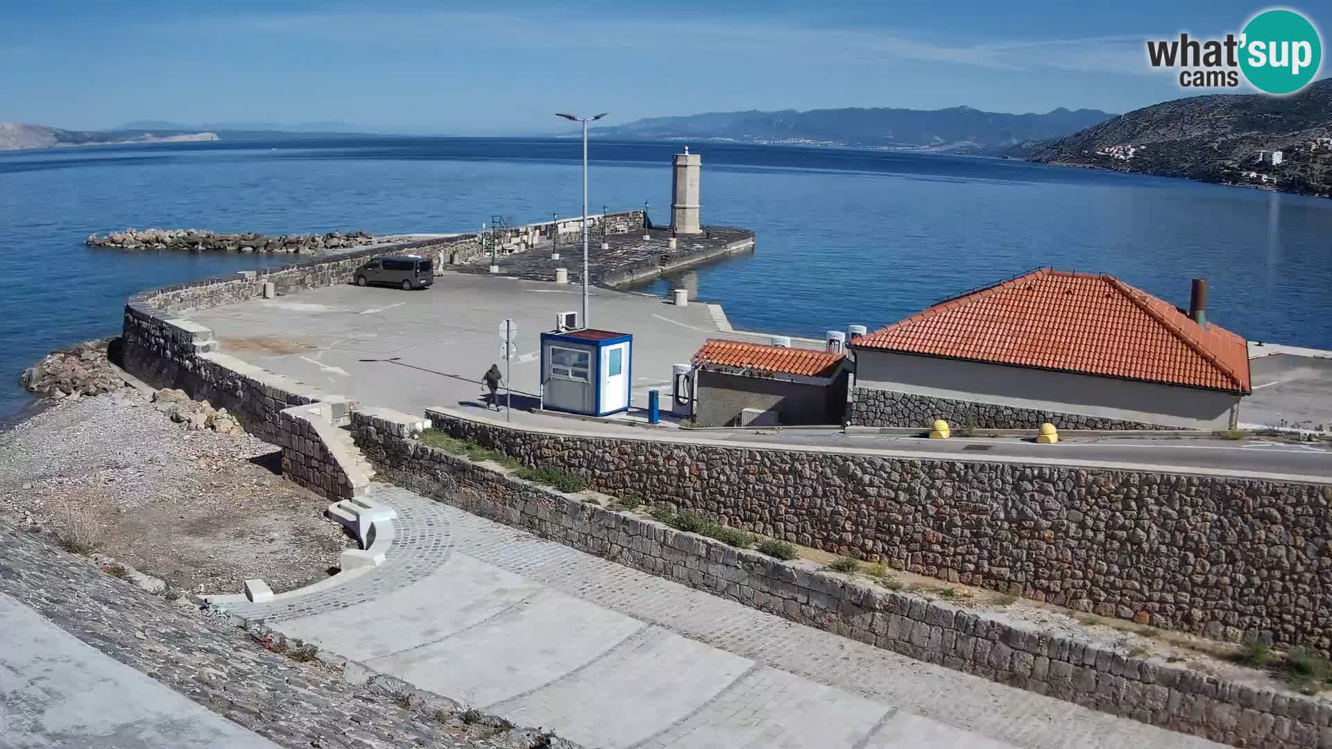 Senj Hafen Webcam – Wellenbrecher & Leuchtturm Liveblick