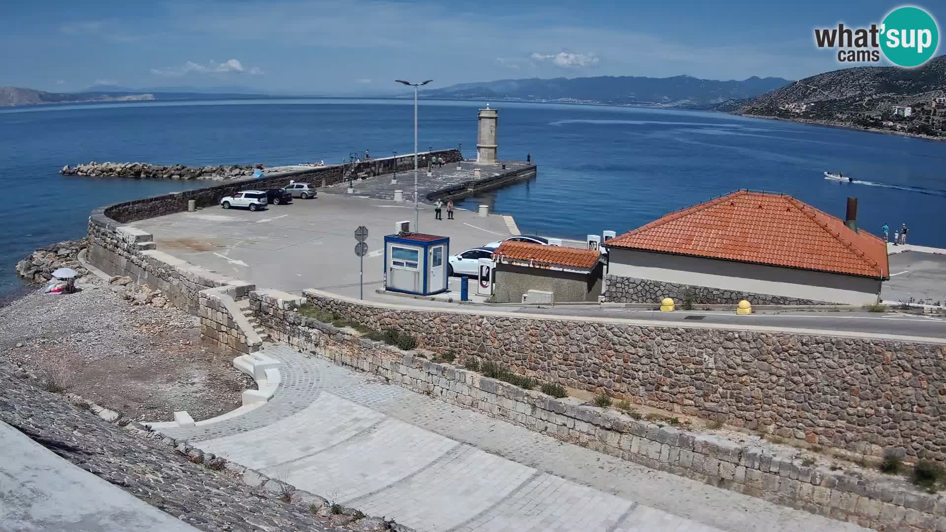 Webcam puerto de Senj – Rompeolas y faro en directo