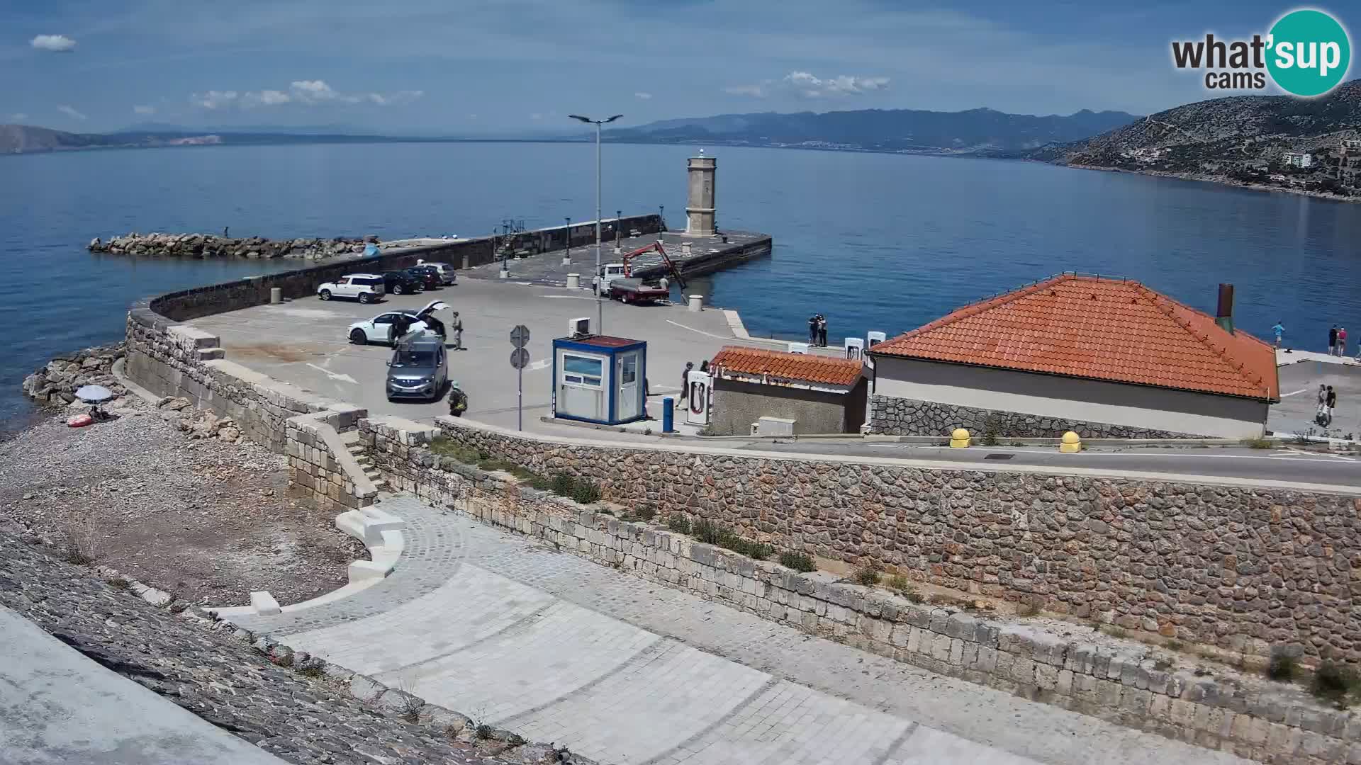 Webcam port de Senj – Vue sur la jetée et le phare