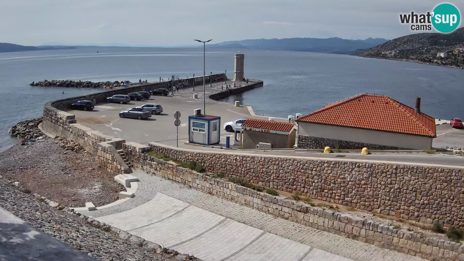 Webcam puerto de Senj – Rompeolas y faro en directo