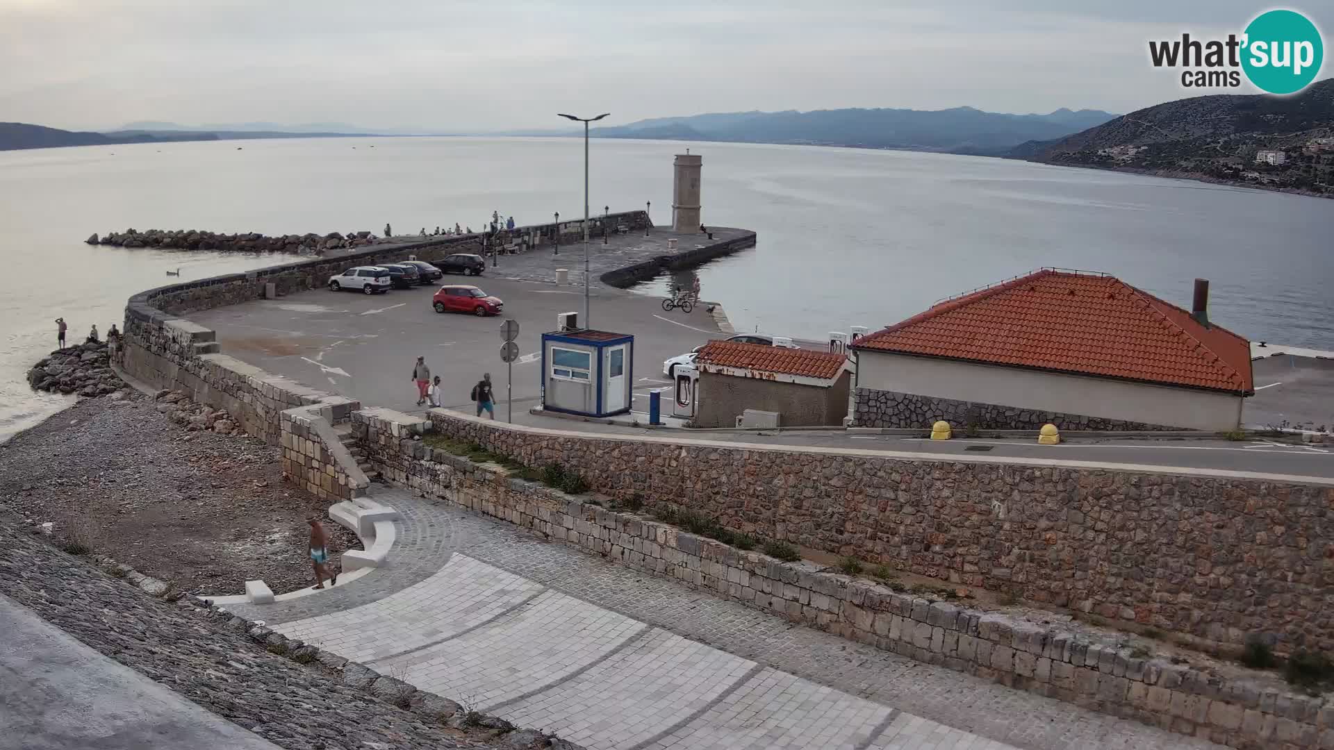 Webcam port de Senj – Vue sur la jetée et le phare