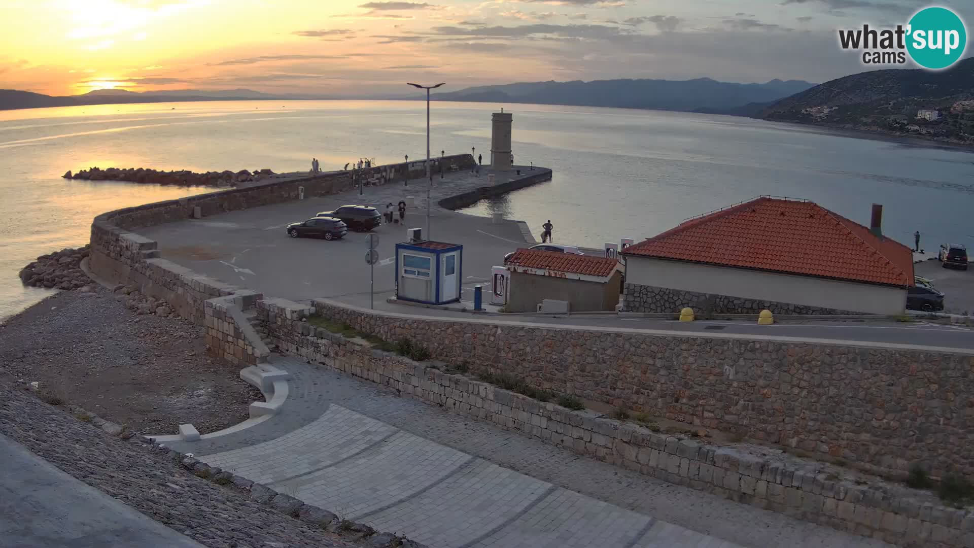 Senj Hafen Webcam – Wellenbrecher & Leuchtturm Liveblick