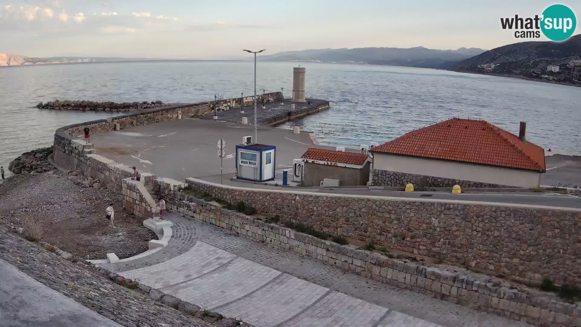 Webcam port de Senj – Vue sur la jetée et le phare