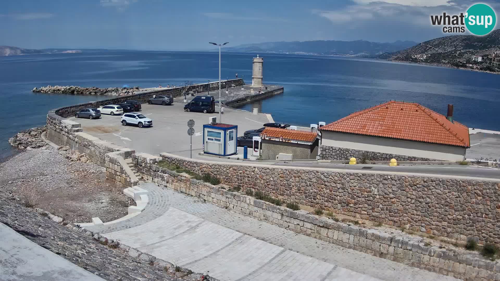 Webcam port de Senj – Vue sur la jetée et le phare