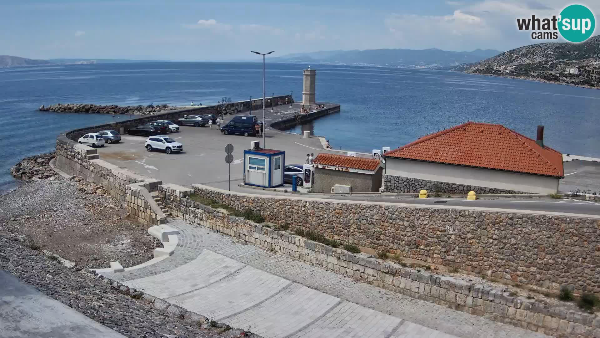 Senj Hafen Webcam – Wellenbrecher & Leuchtturm Liveblick