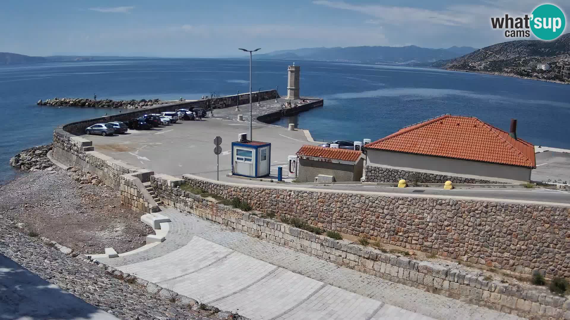 Webcam puerto de Senj – Rompeolas y faro en directo
