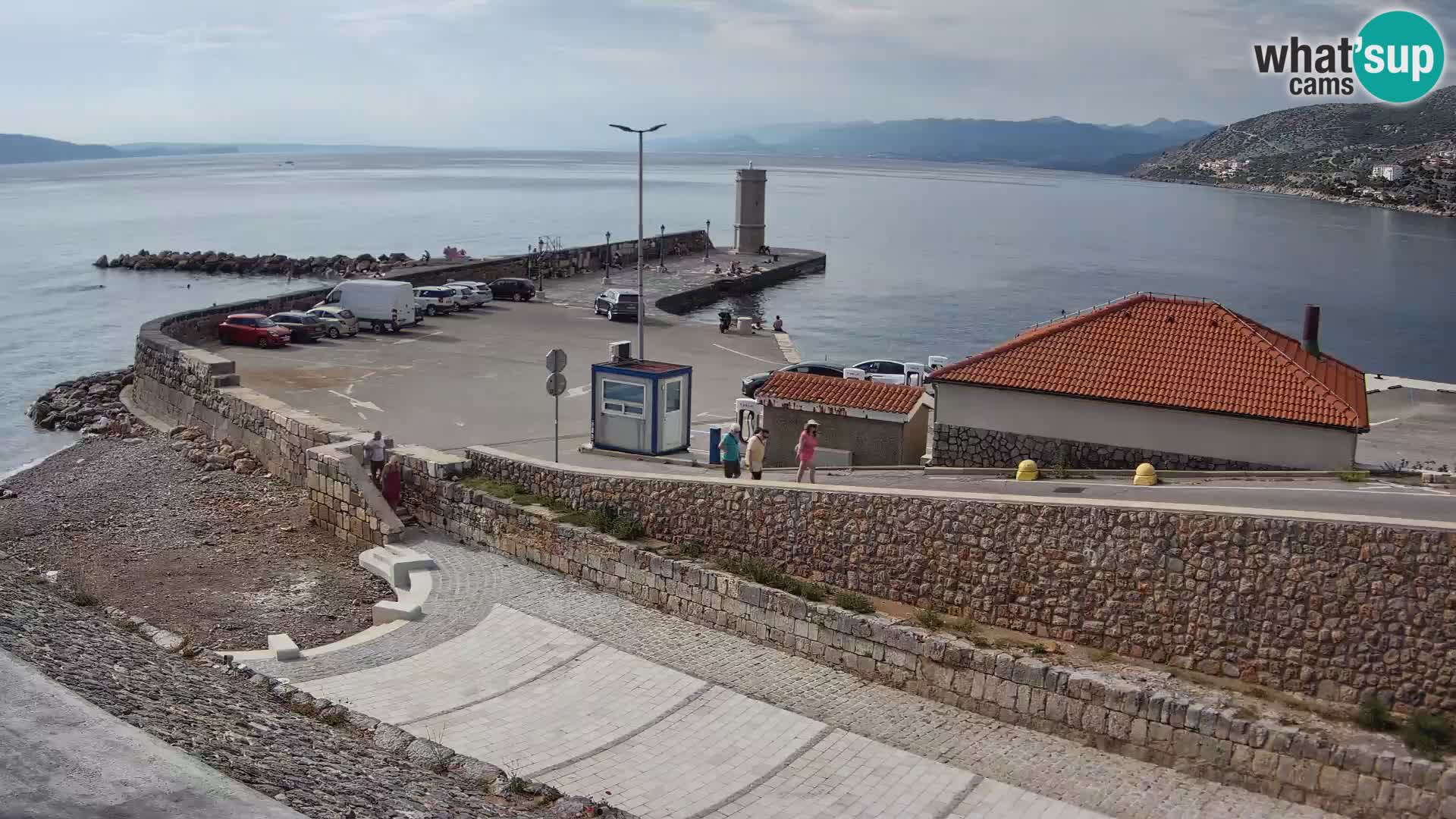 Webcam port de Senj – Vue sur la jetée et le phare