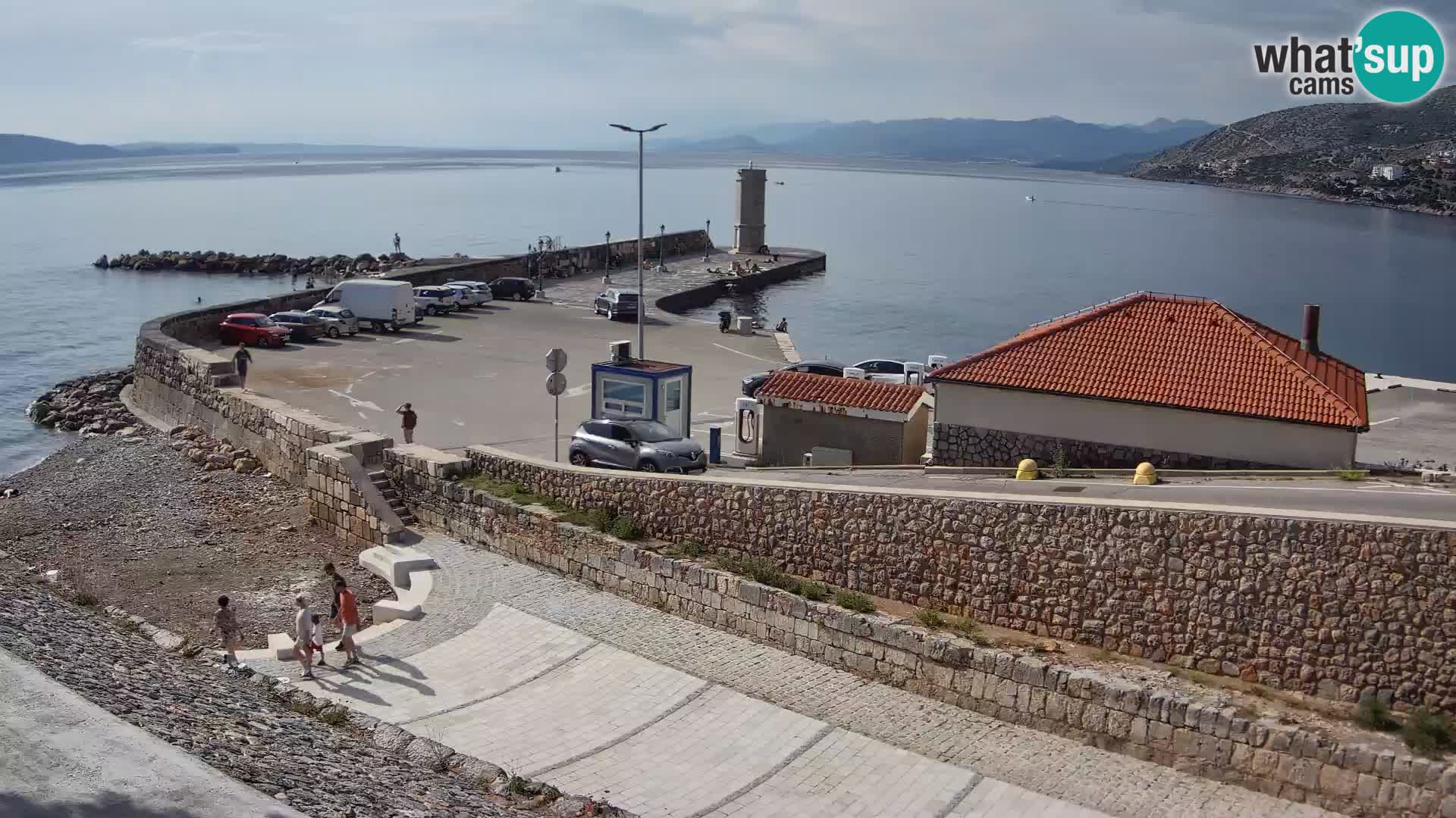 Webcam port de Senj – Vue sur la jetée et le phare