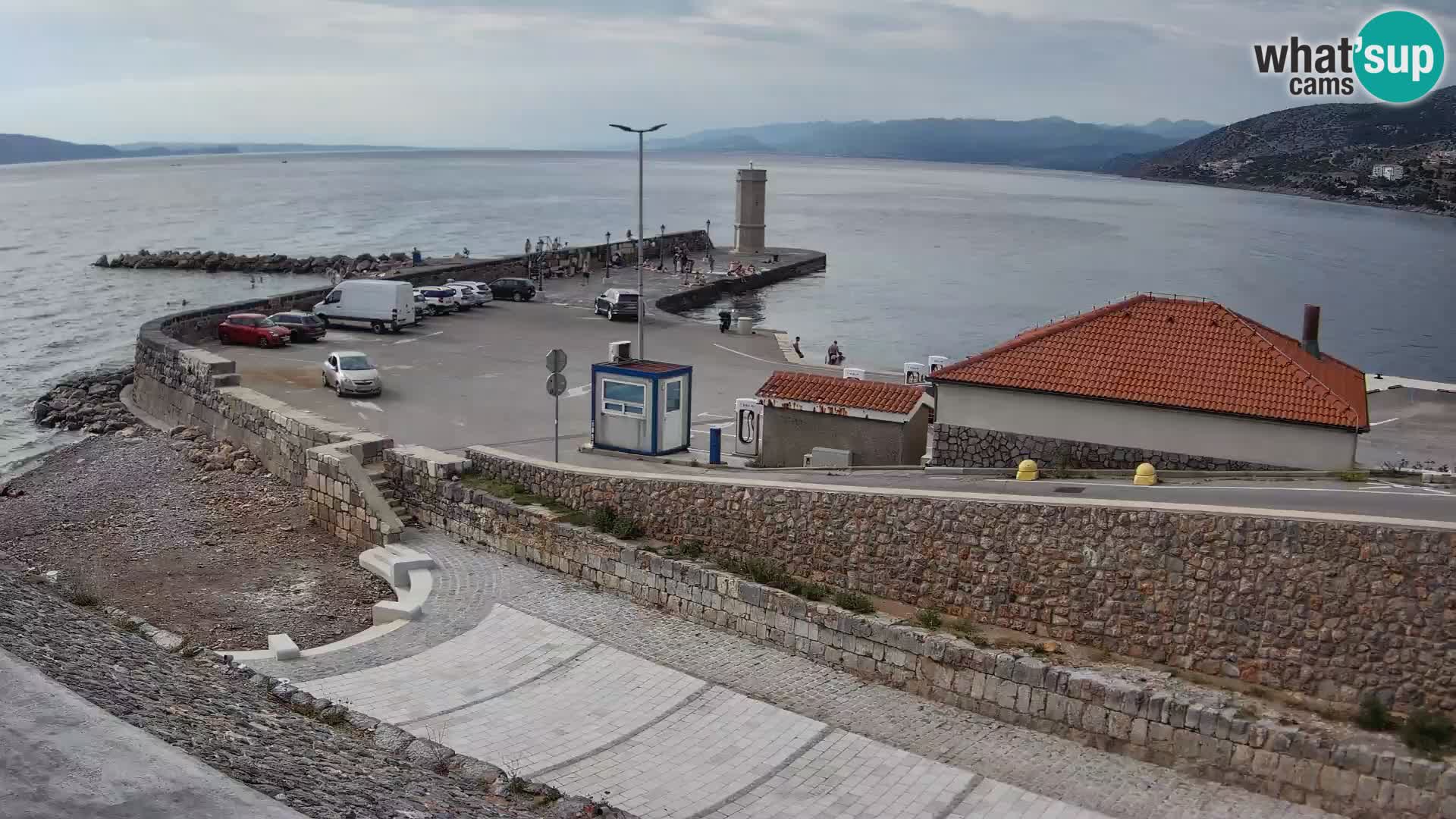 Senj Hafen Webcam – Wellenbrecher & Leuchtturm Liveblick