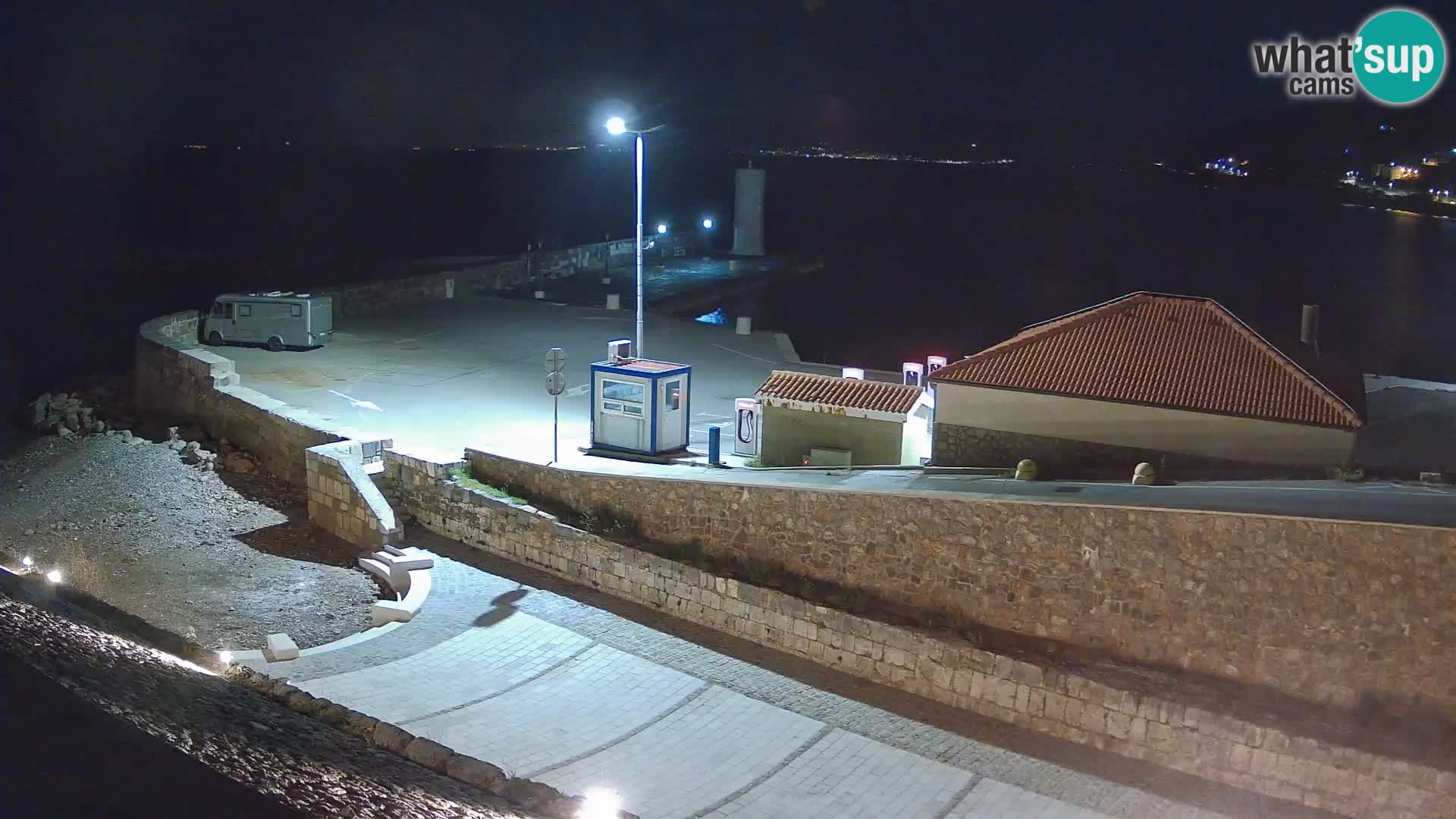 Webcam port de Senj – Vue sur la jetée et le phare