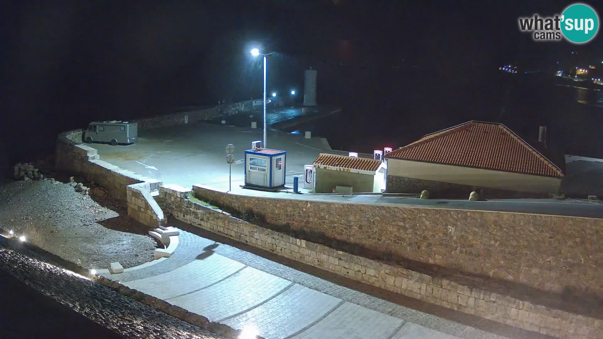 Senj Hafen Webcam – Wellenbrecher & Leuchtturm Liveblick