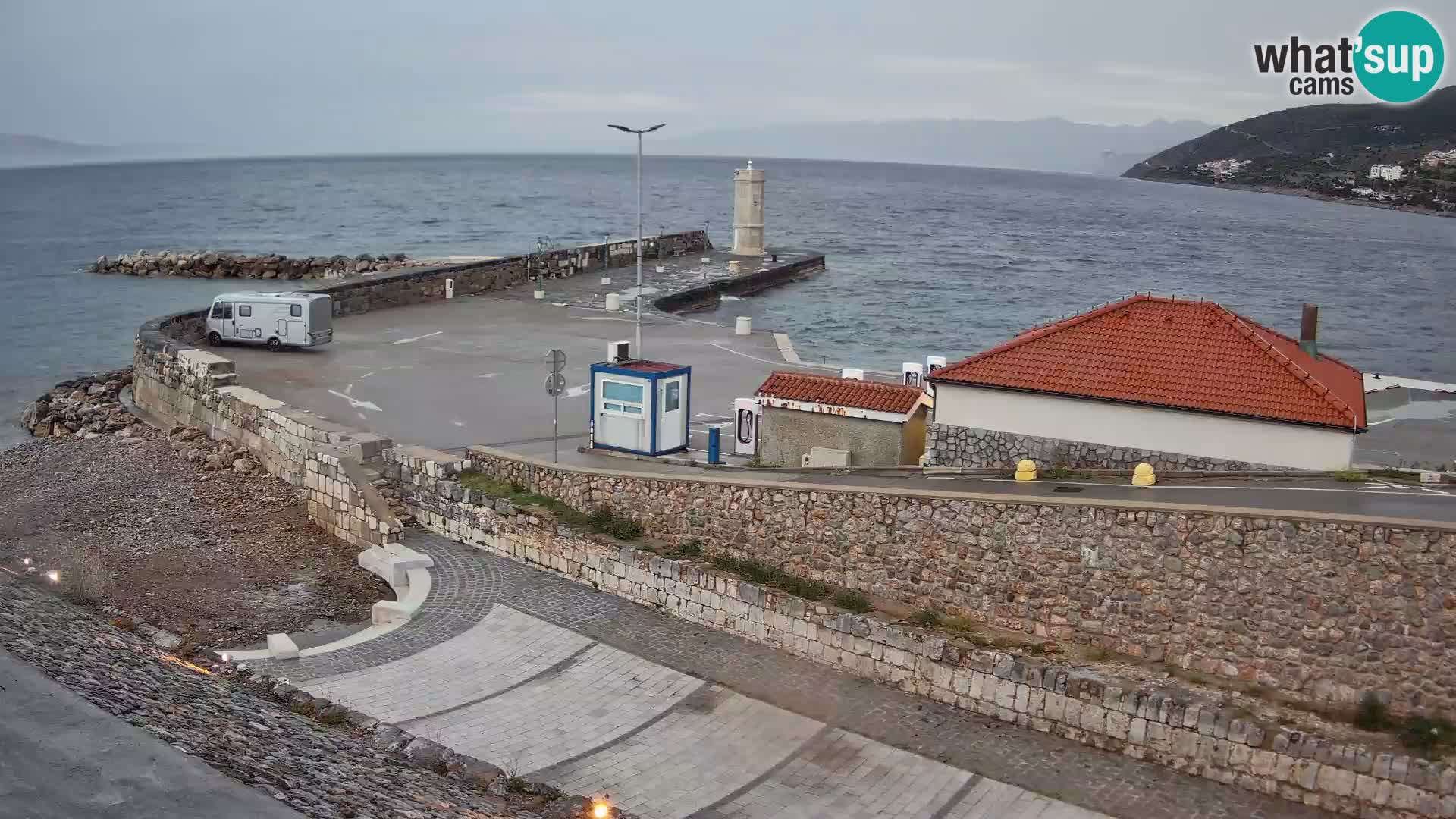 Senj Harbour Webcam – Breakwater & Lighthouse Live View