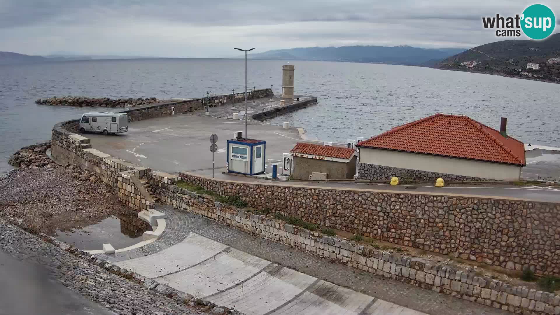 Webcam puerto de Senj – Rompeolas y faro en directo