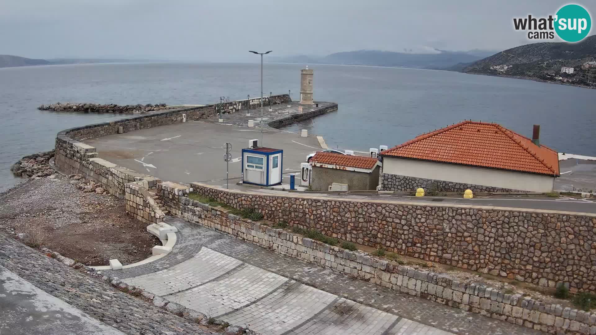 Senj Harbour Webcam – Breakwater & Lighthouse Live View