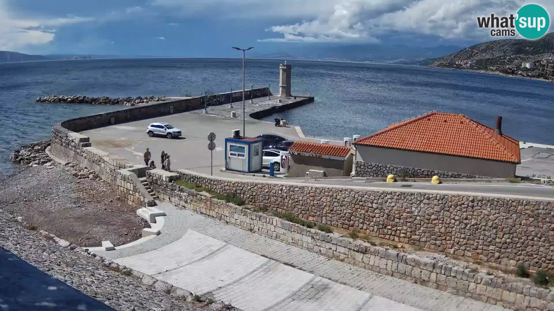 Senj Hafen Webcam – Wellenbrecher & Leuchtturm Liveblick