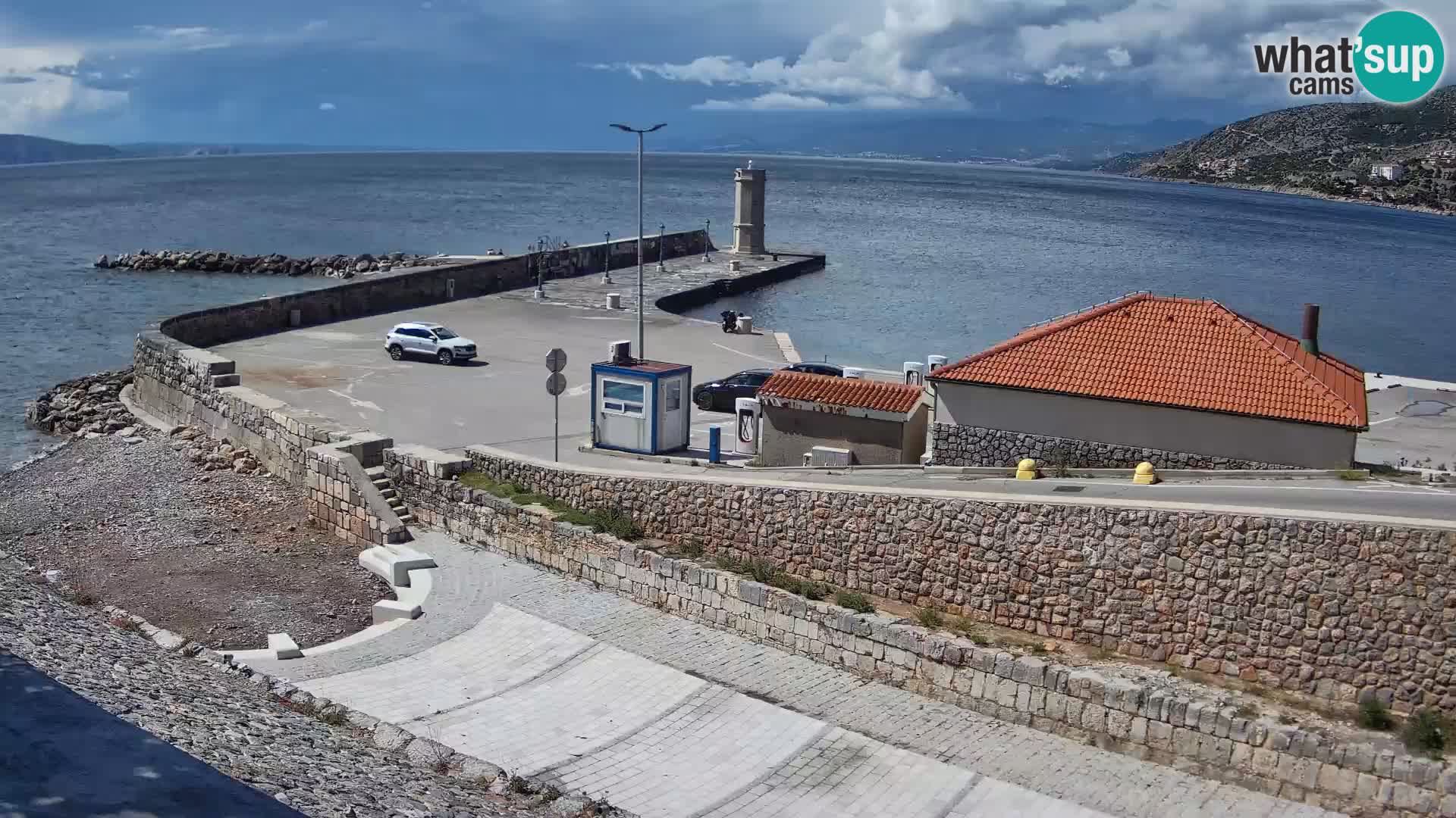Web kamera Senj luka – Lukobran i svjetionik uživo