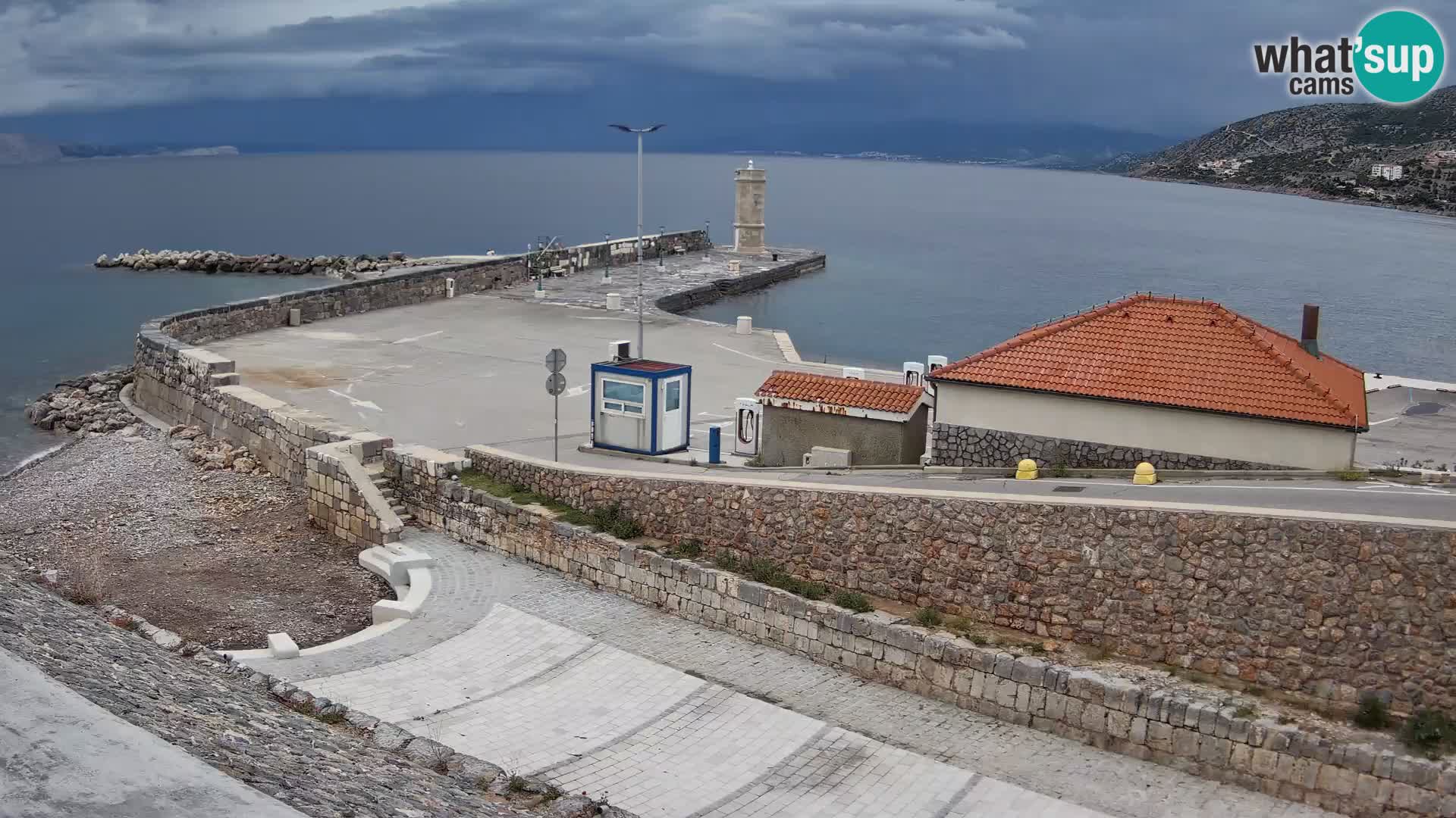 Senj Harbour Webcam – Breakwater & Lighthouse Live View