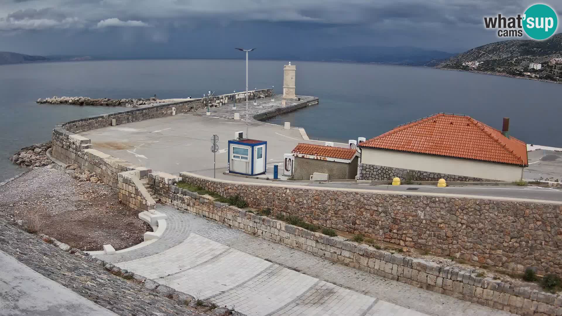 Web kamera Senj luka – Lukobran i svjetionik uživo