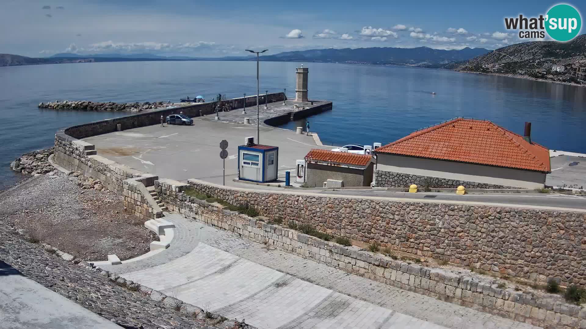 Webcam puerto de Senj – Rompeolas y faro en directo