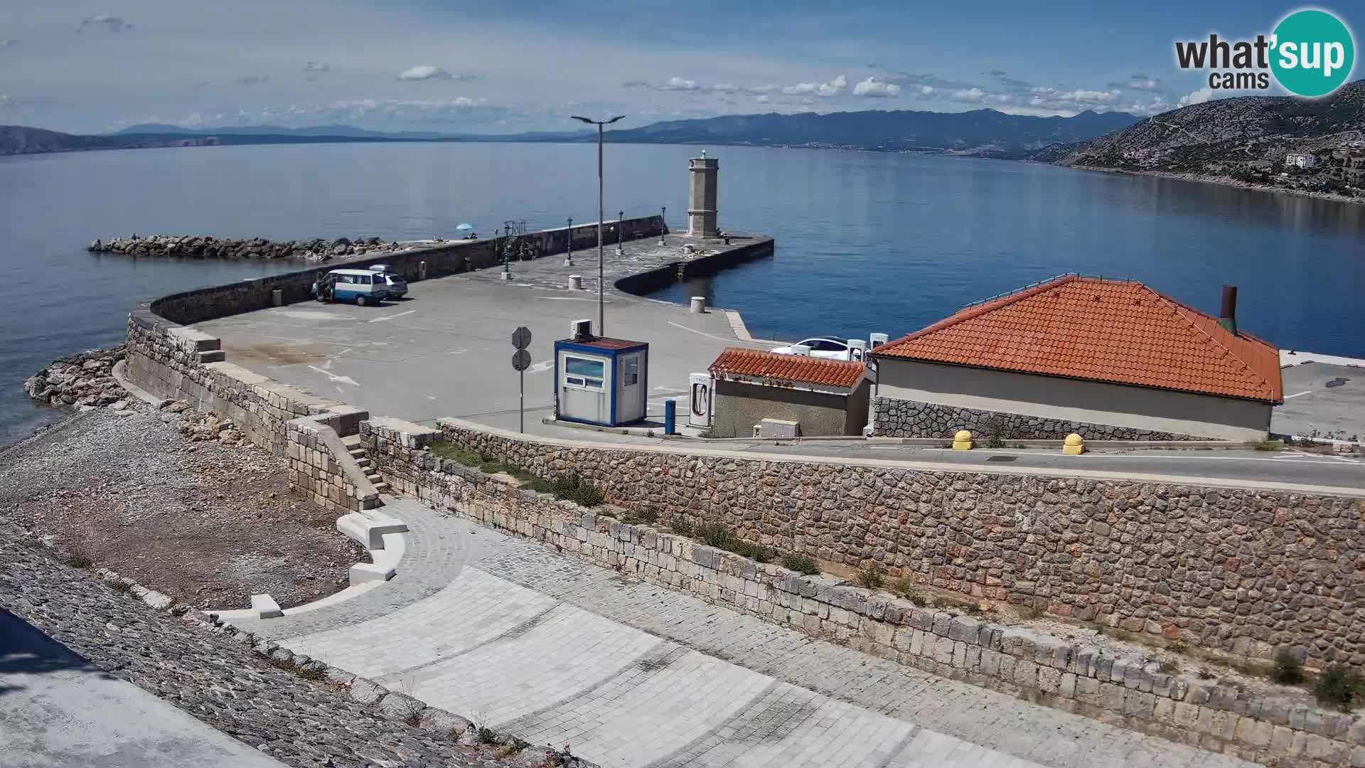 Webcam puerto de Senj – Rompeolas y faro en directo