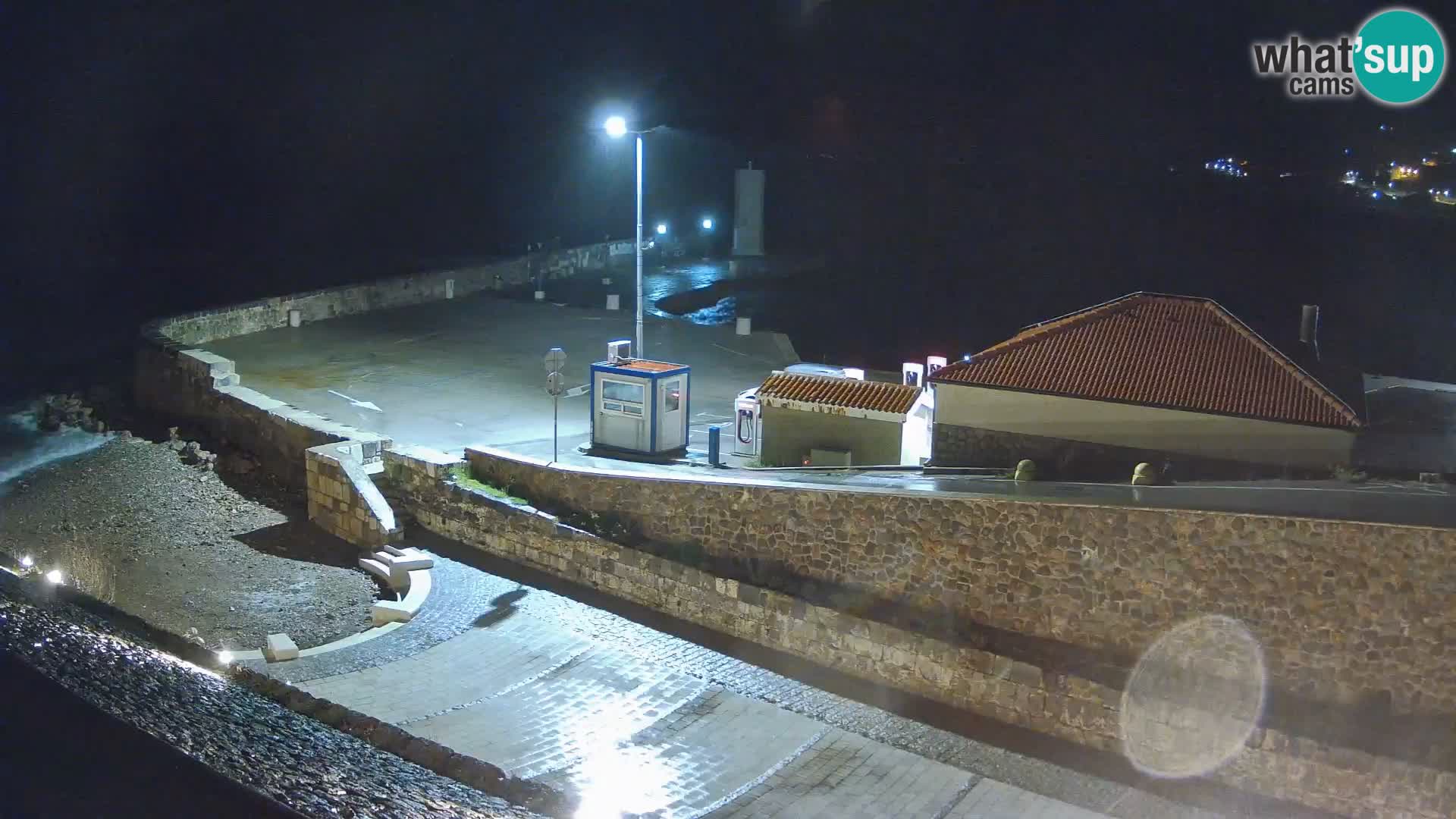 Senj Hafen Webcam – Wellenbrecher & Leuchtturm Liveblick