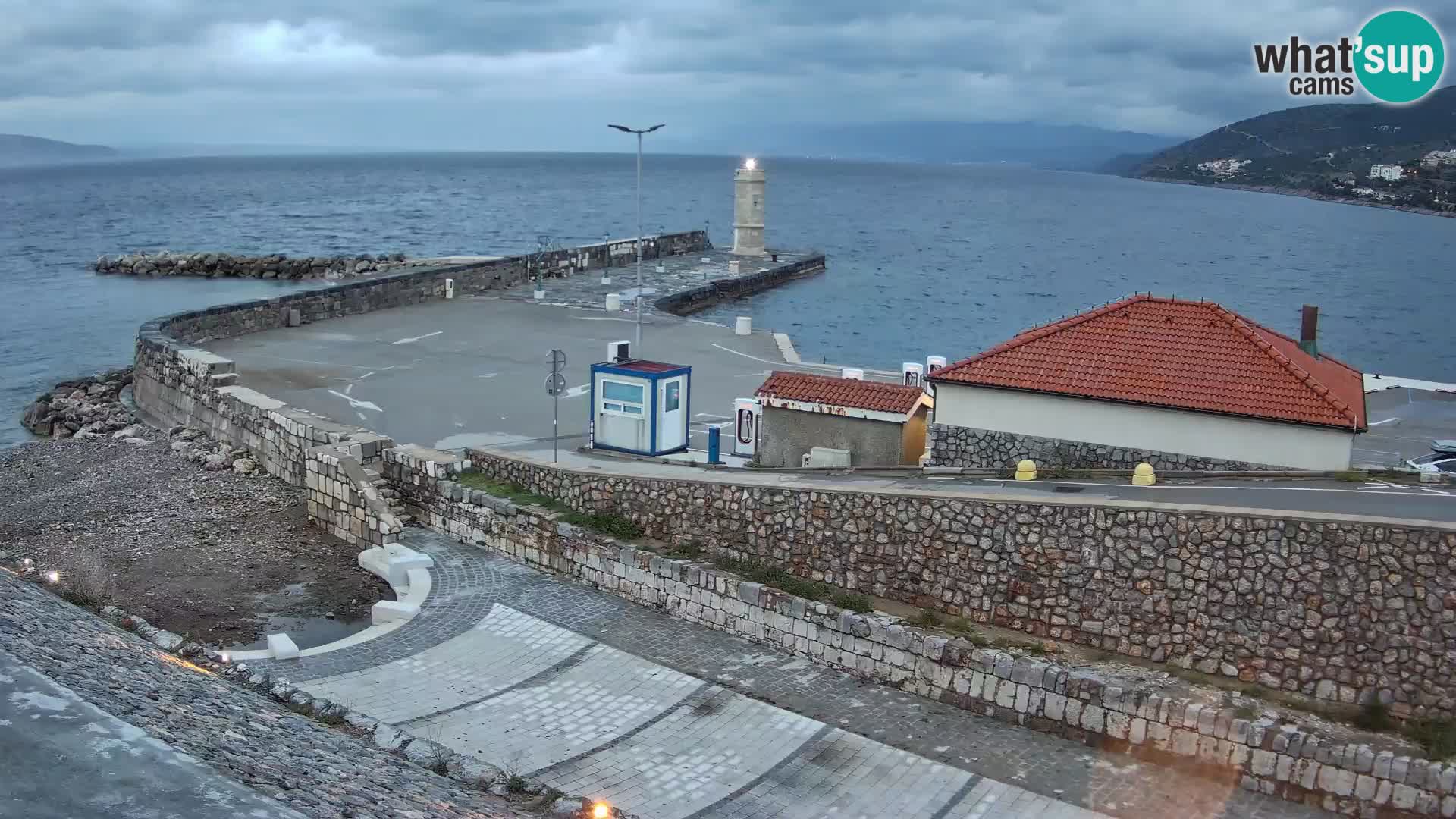 Senj Harbour Webcam – Breakwater & Lighthouse Live View