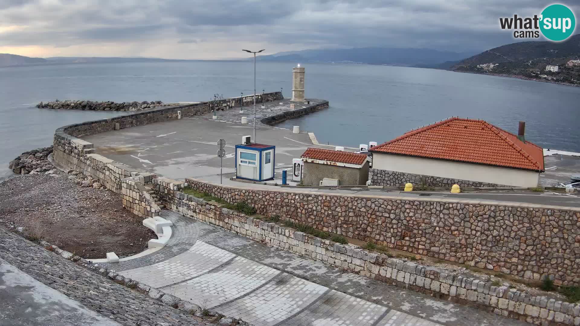 Senj Harbour Webcam – Breakwater & Lighthouse Live View