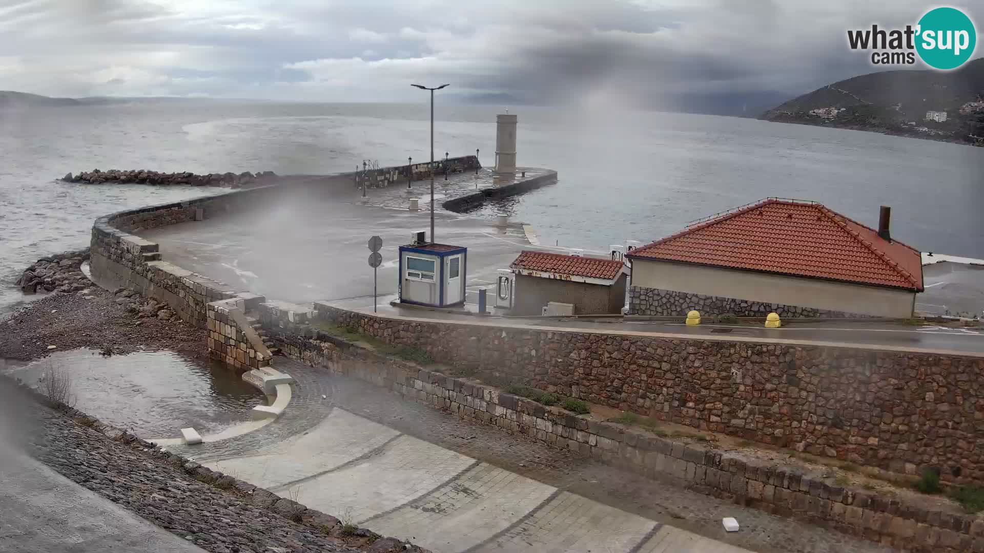 Senj Harbour Webcam – Breakwater & Lighthouse Live View