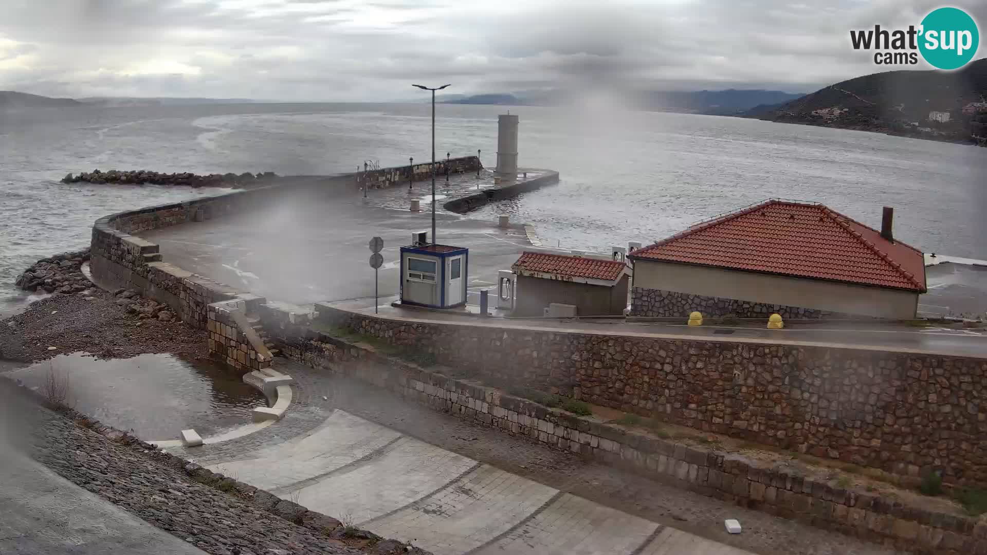 Webcam puerto de Senj – Rompeolas y faro en directo