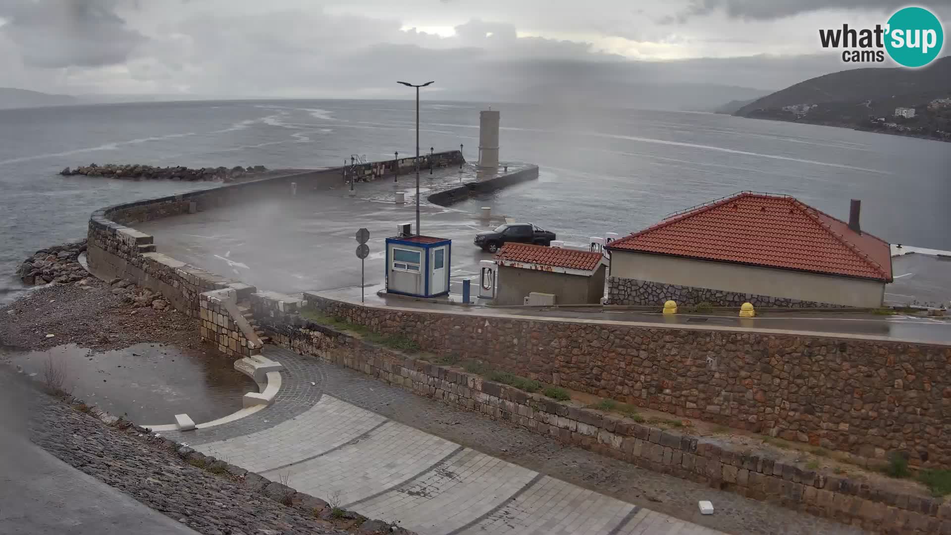 Senj Harbour Webcam – Breakwater & Lighthouse Live View